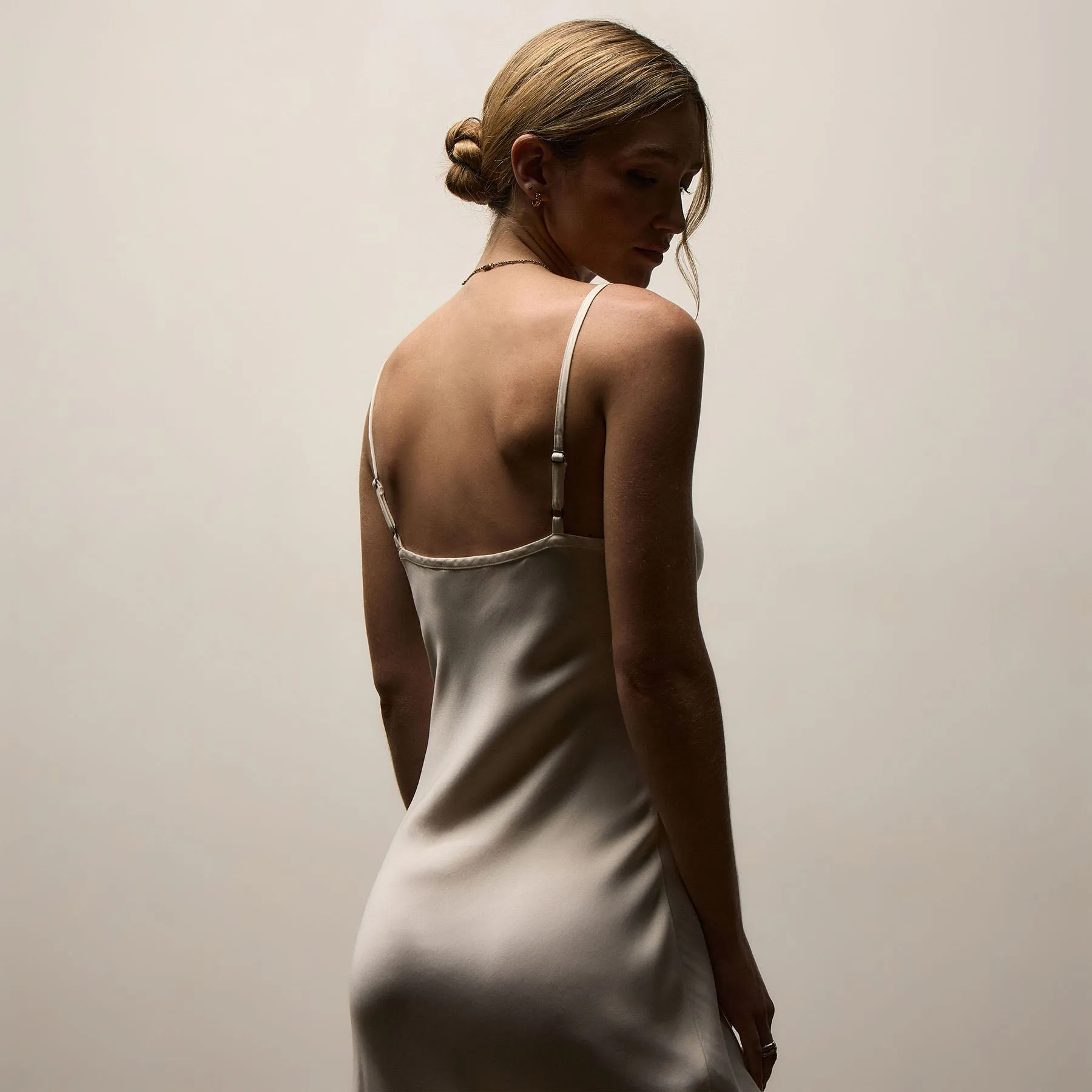 Satin Cami Slip Dress - Ivory Pigment sold by James Perse product image thumbnail 3