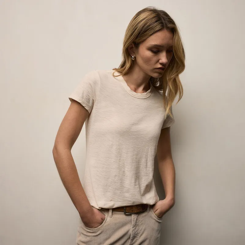 Sheer Slub Crew Neck Tee - Melon sold by James Perse