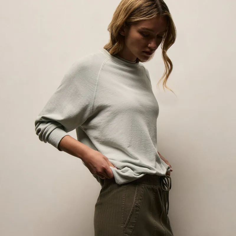 Vintage French Terry Relaxed Sweatshirt - Celery Pigment sold by James Perse