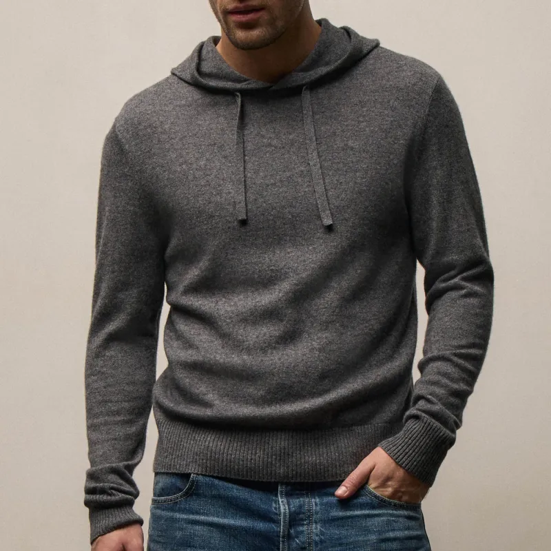 Italian Spun Cashmere Hoodie - Mid Grey sold by James Perse
