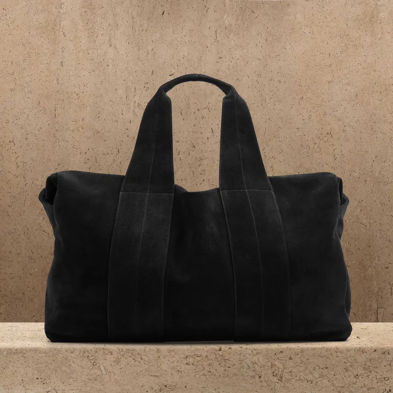 Suede Montecito Weekend Bag - Black sold by James Perse