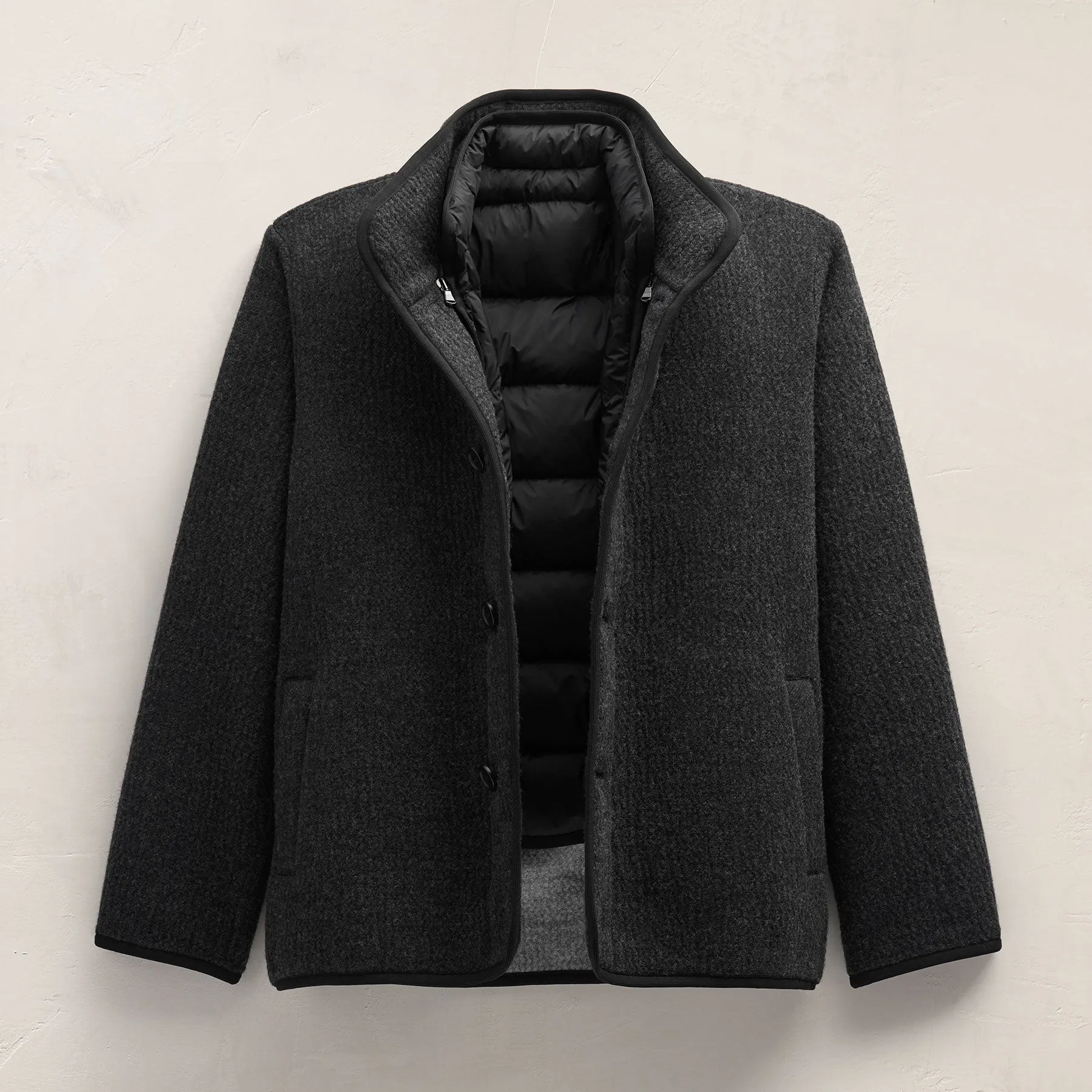 Double Faced Wool Jacket - Coal/Black sold by James Perse product image thumbnail 2