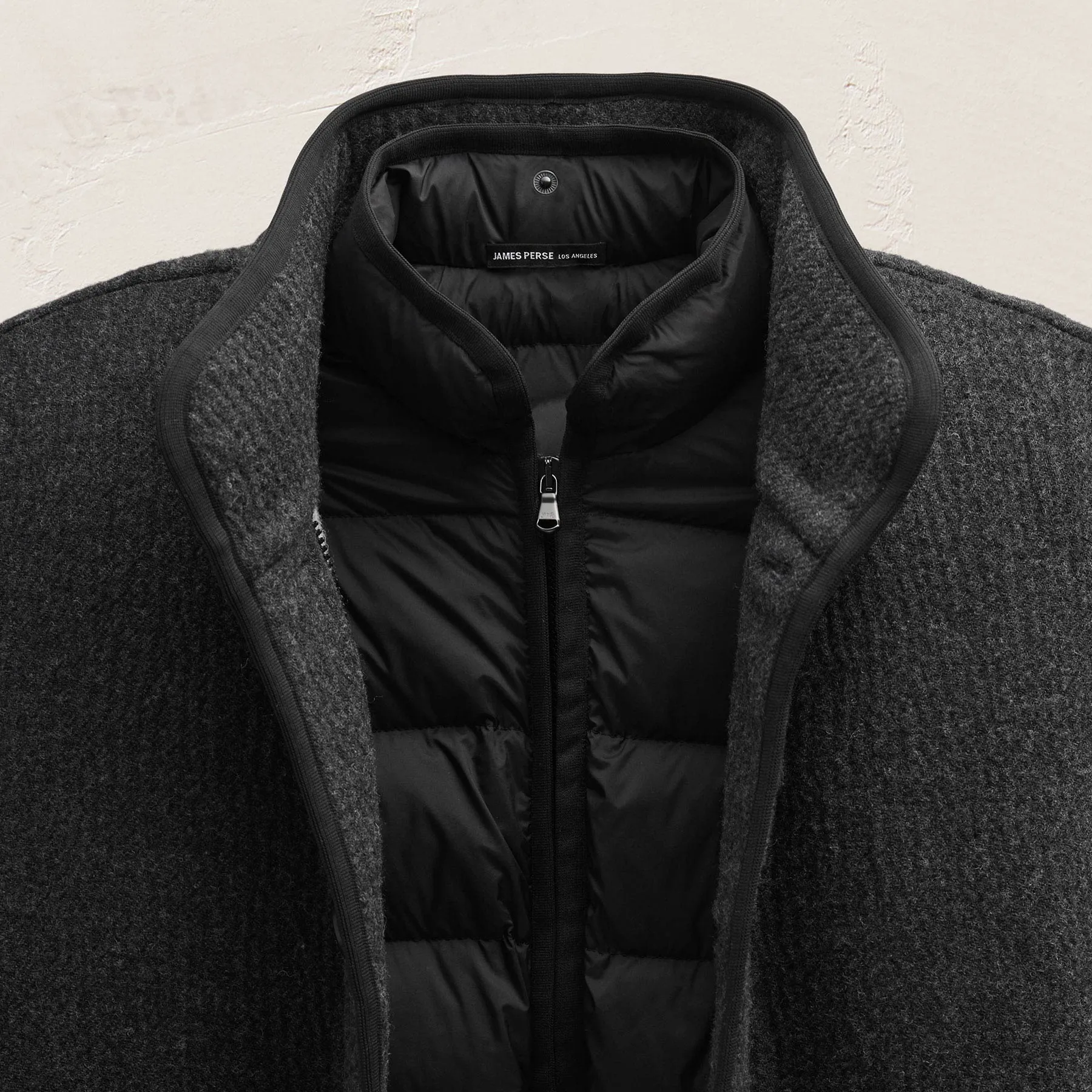 Double Faced Wool Jacket - Coal/Black sold by James Perse product image thumbnail 5