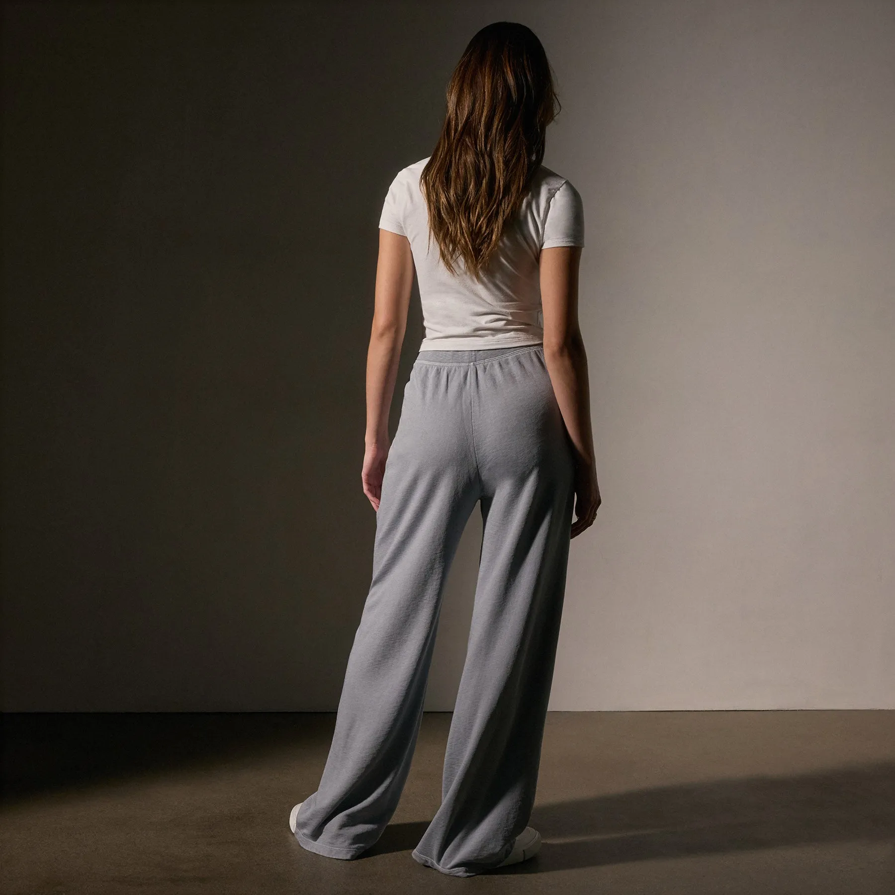 Vintage French Terry Wide Leg Sweatpant - Grey Sky Pigment sold by James Perse product image thumbnail 4