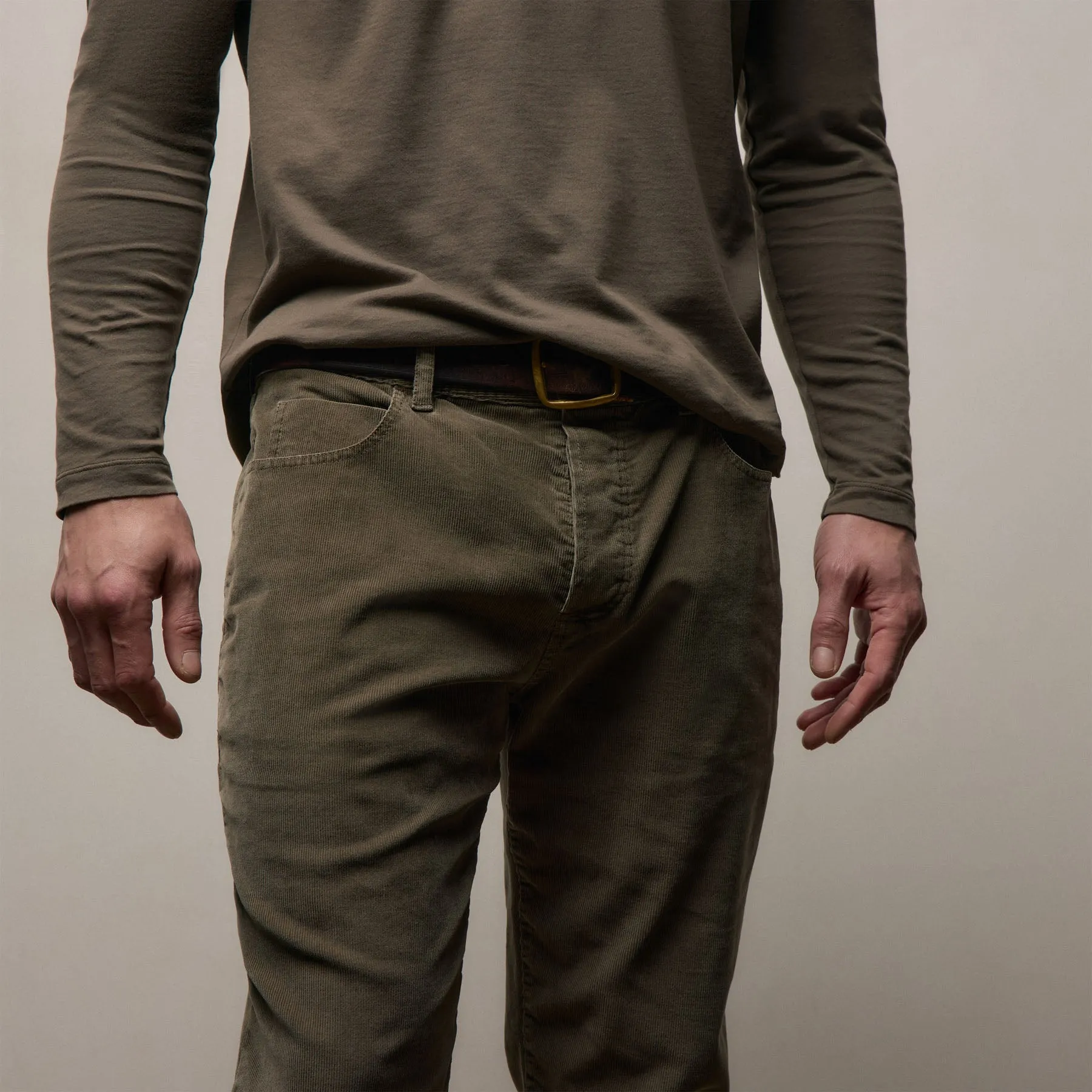Corduroy 5 Pocket Pant - Army Green Pigment sold by James Perse product image thumbnail 4