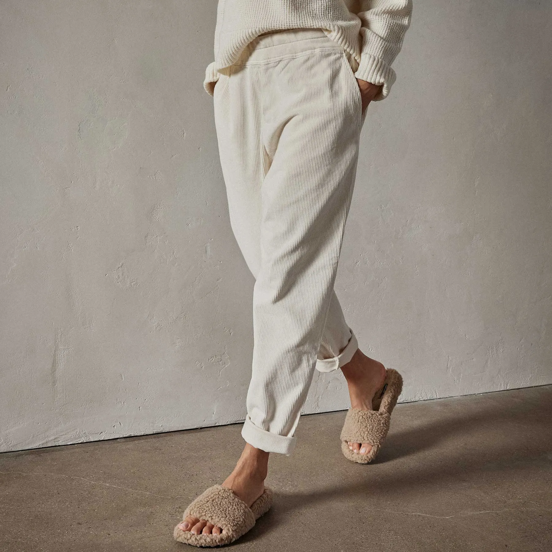 Relaxed Fit Corduroy Pant - Alabaster Pigment sold by James Perse