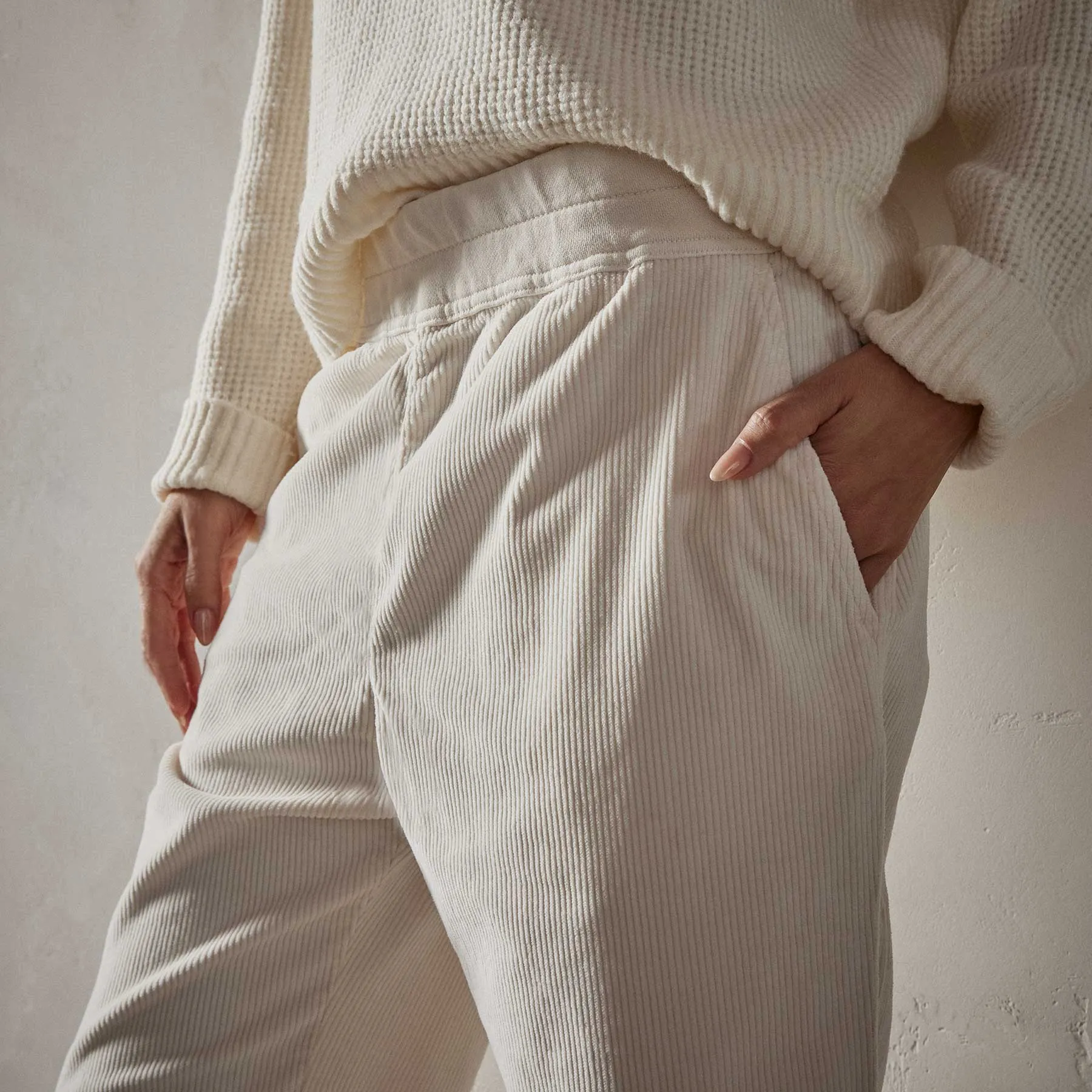 Relaxed Fit Corduroy Pant - Alabaster Pigment sold by James Perse product image thumbnail 2