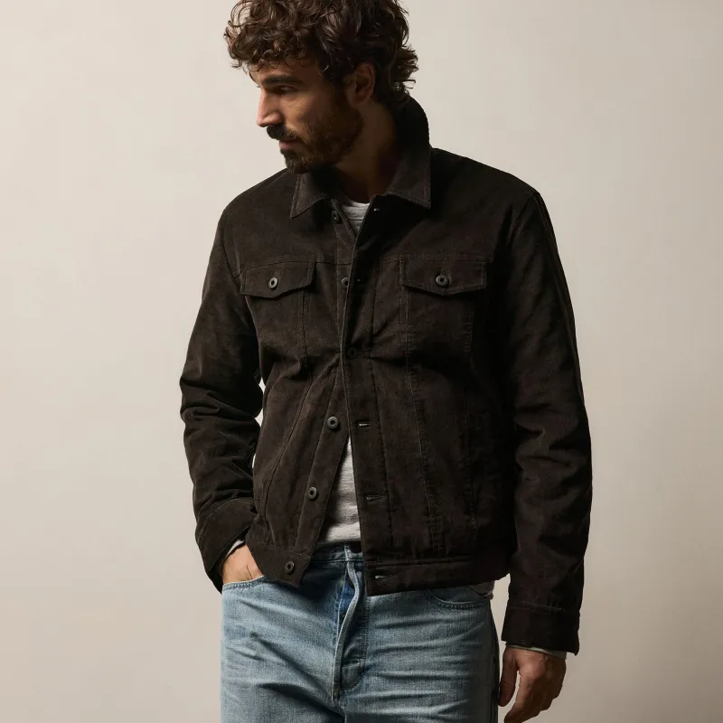 Lined Corduroy Trucker Jacket - Kona sold by James Perse