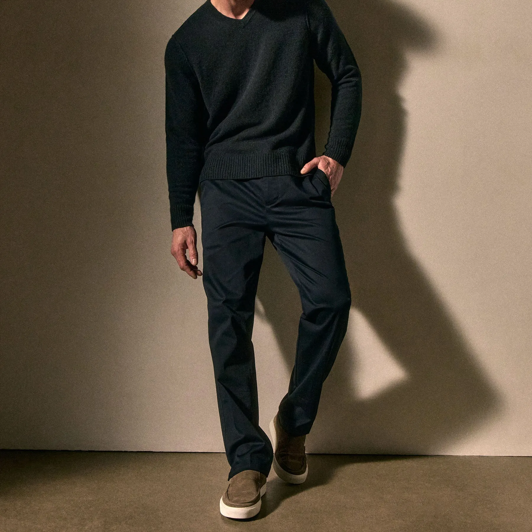 Relaxed Stretch Micro Twill Trouser - Academy sold by James Perse