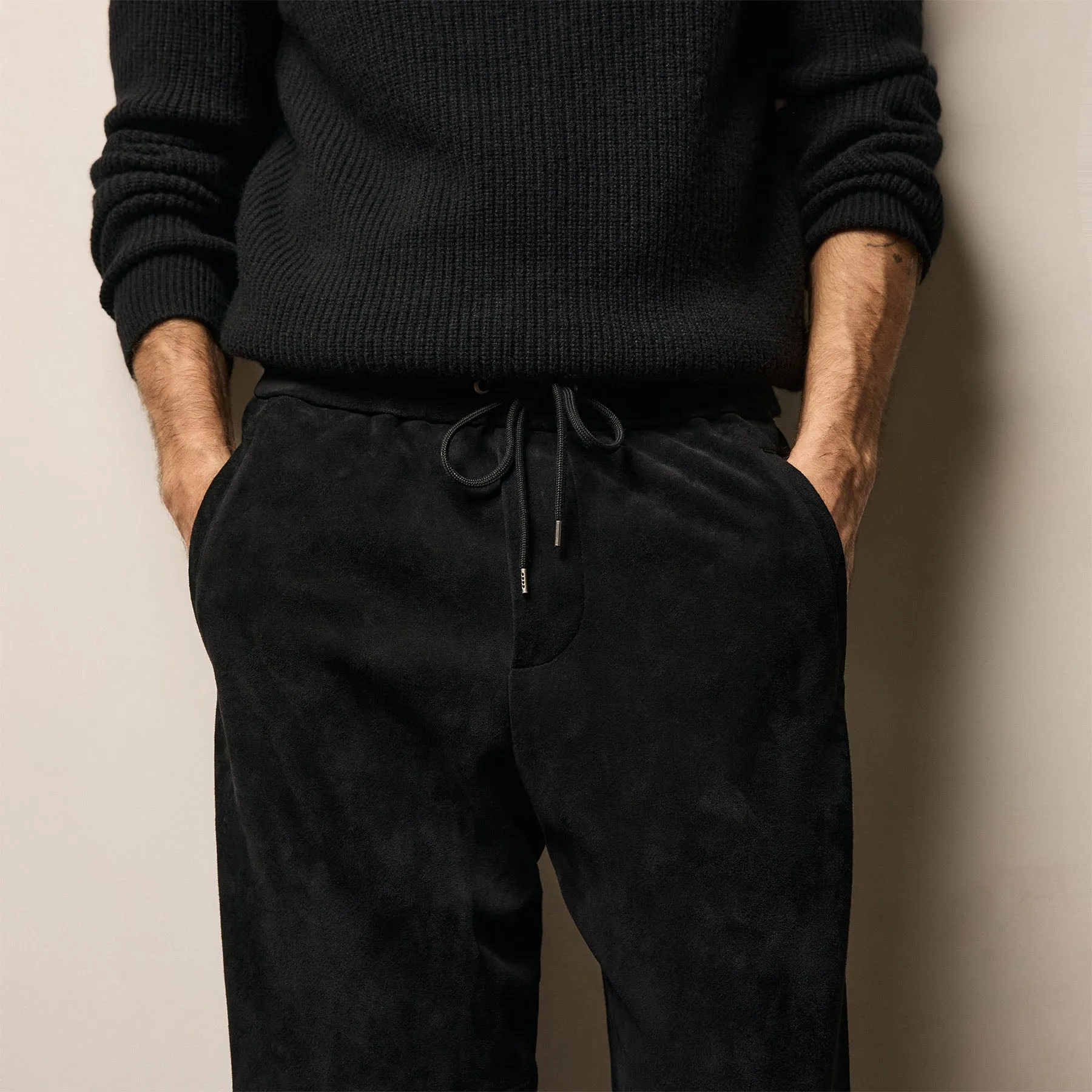 Suede Track Pant - Black sold by James Perse product image thumbnail 4