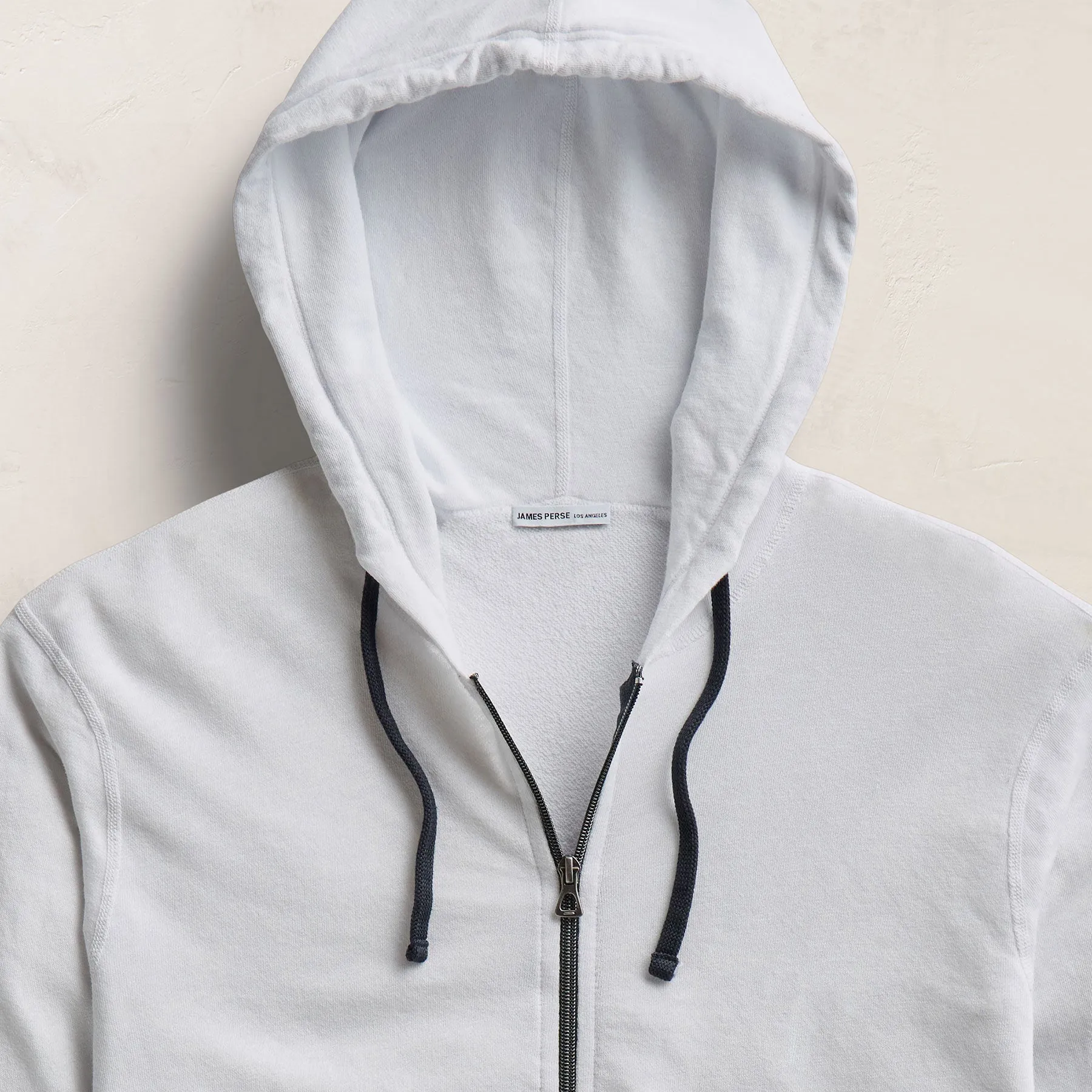 Vintage French Zip Up Hoodie - White sold by James Perse product image thumbnail 3