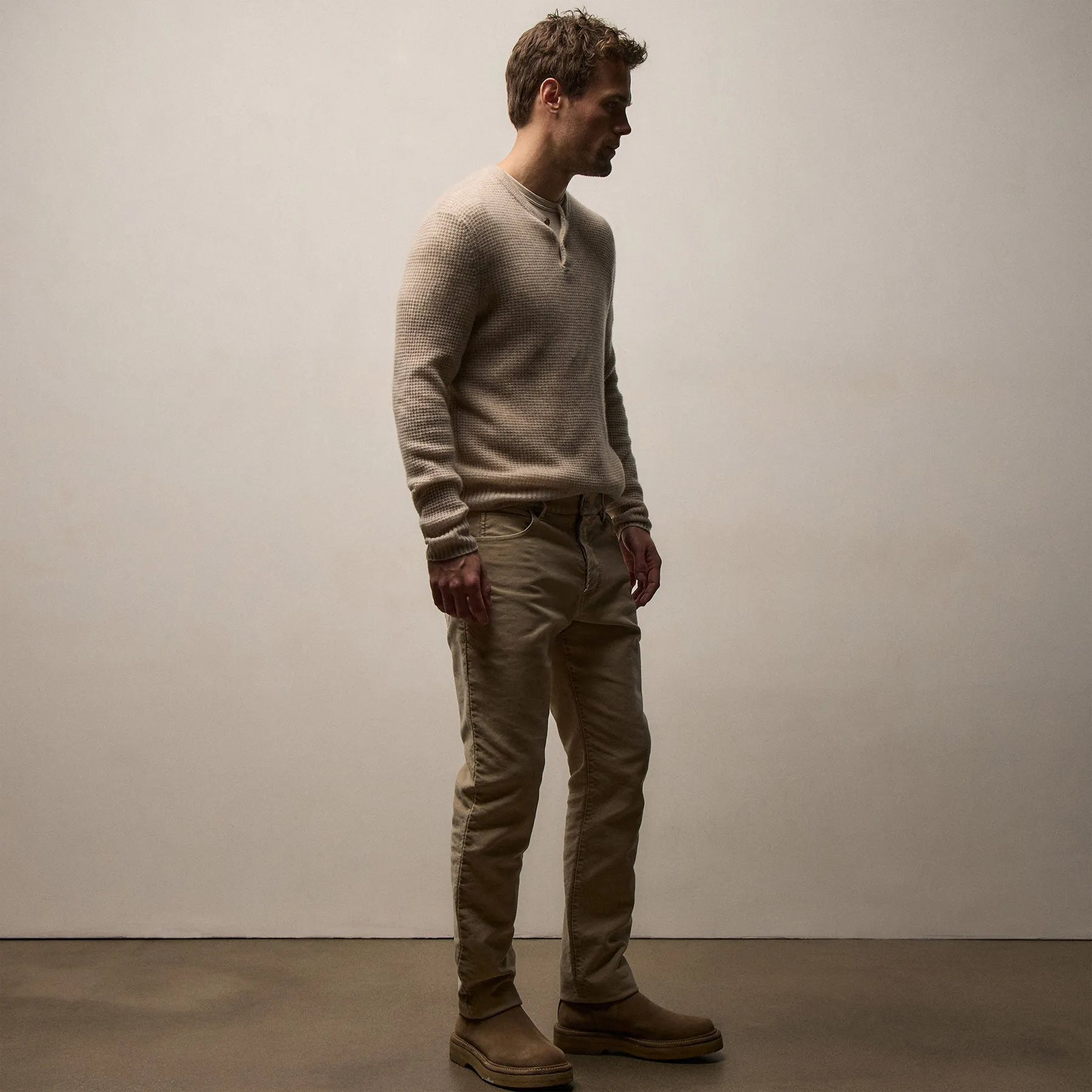 Cotton Moleskin 5 Pocket Pant - Light Khaki Pigment sold by James Perse product image thumbnail 4
