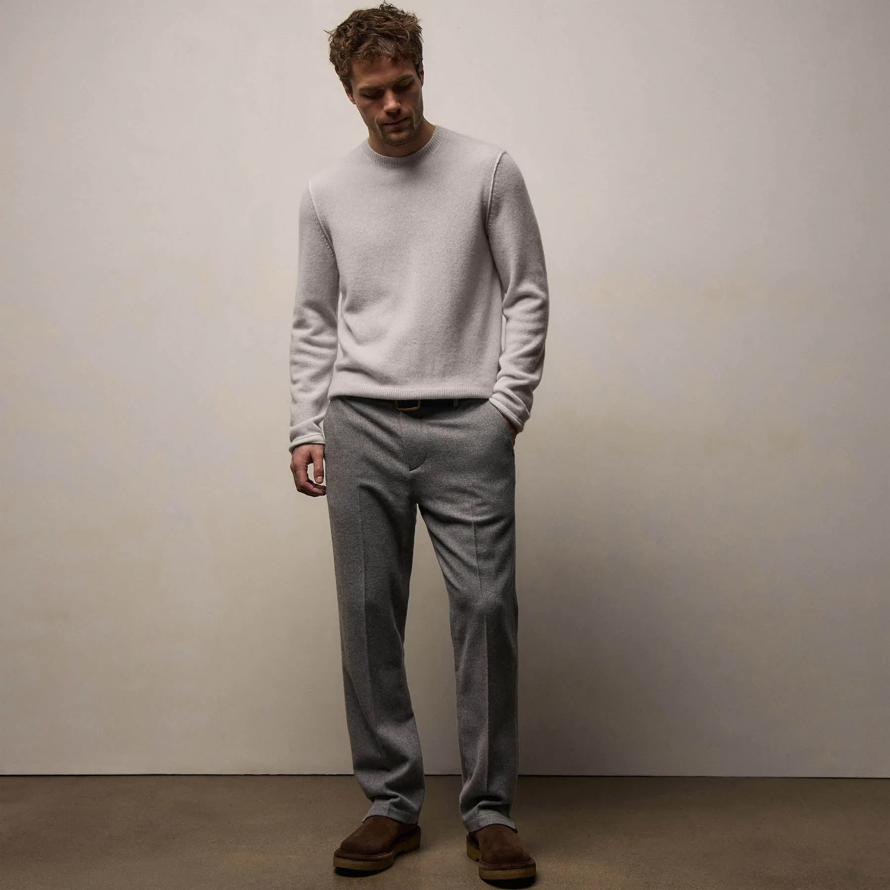 Soft Featherweight Cashmere Crew - Grey Glacier sold by James Perse product image thumbnail 4