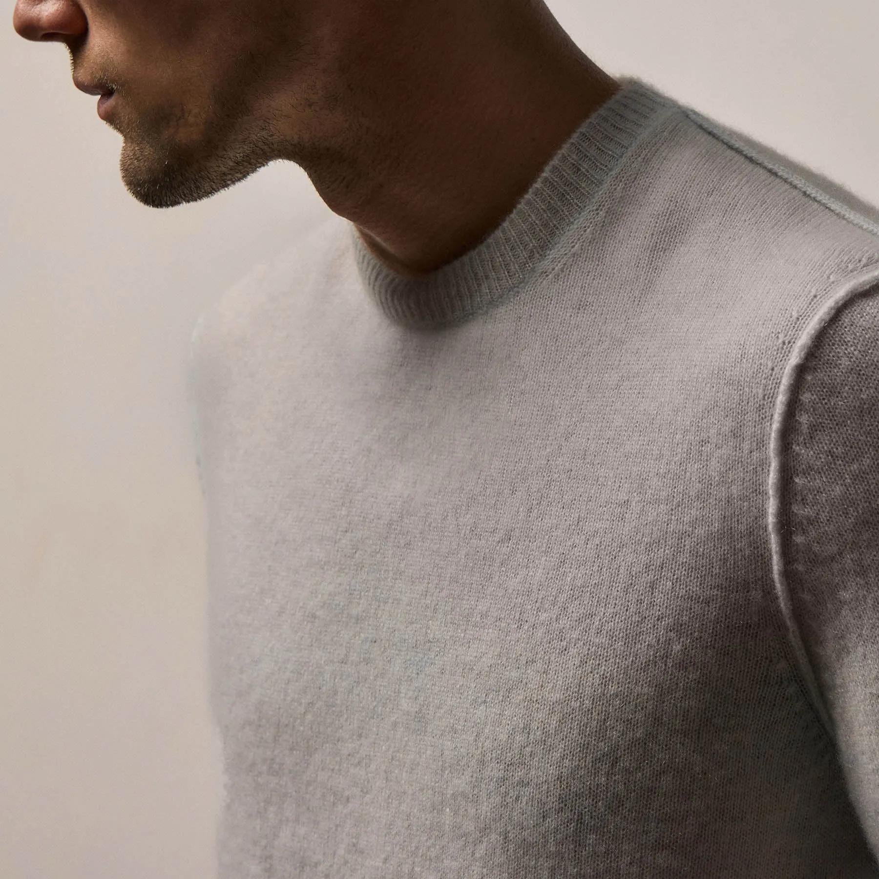 Soft Featherweight Cashmere Crew - Grey Glacier sold by James Perse product image thumbnail 3