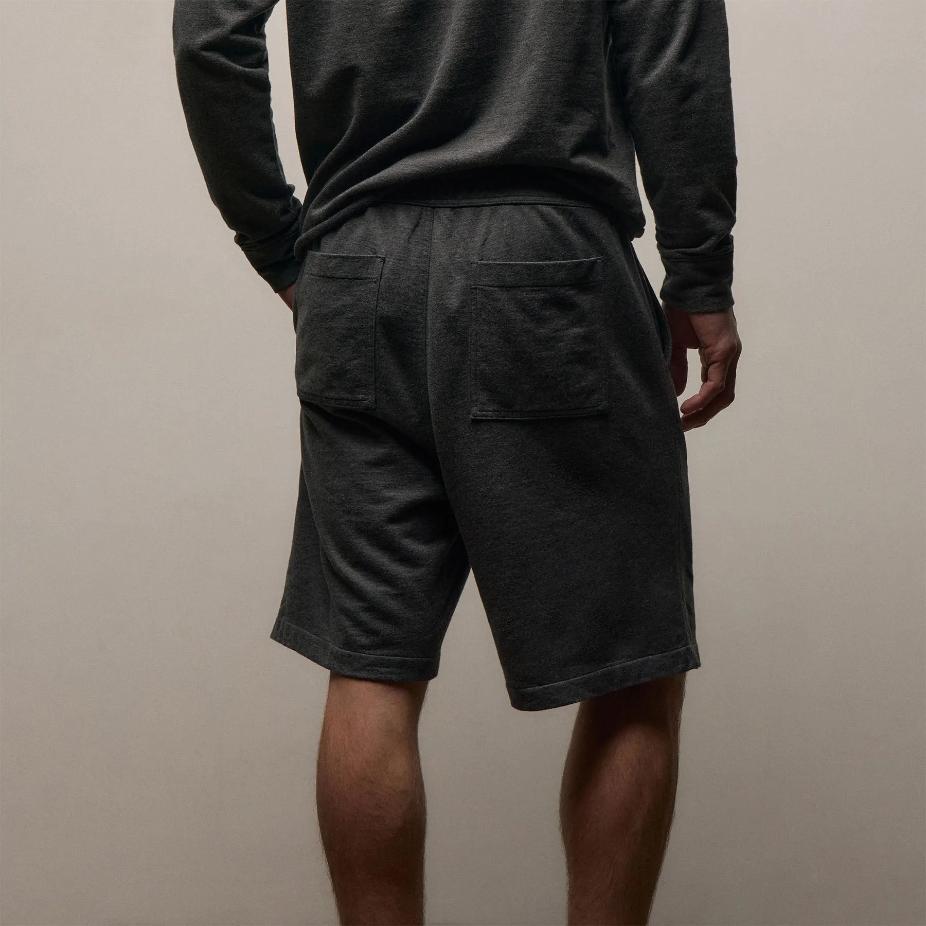 Fine French Terry Short - Heather Charcoal sold by James Perse product image thumbnail 3