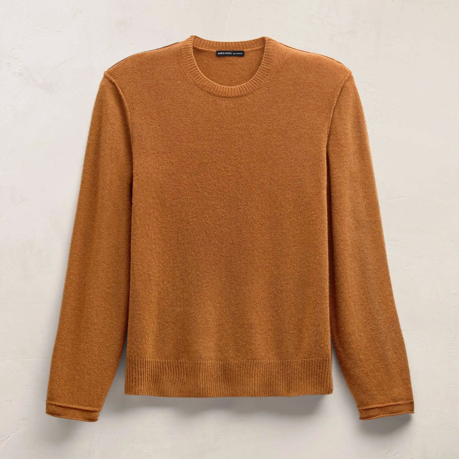 Soft Featherweight Cashmere Crew - Whiskey sold by James Perse product image thumbnail 2