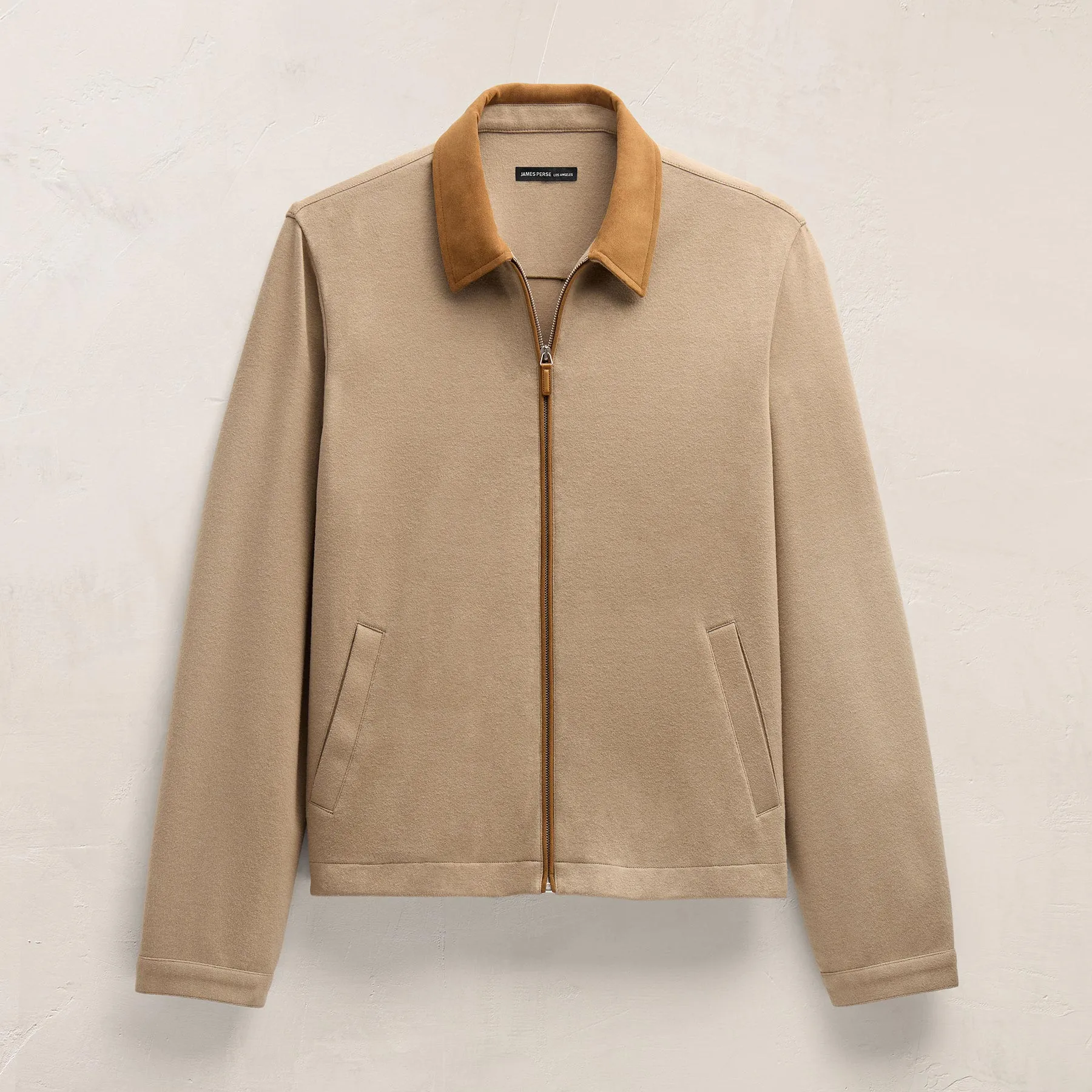 Brushed Cotton Coach Jacket - Soft Beige/Whiskey sold by James Perse product image thumbnail 2
