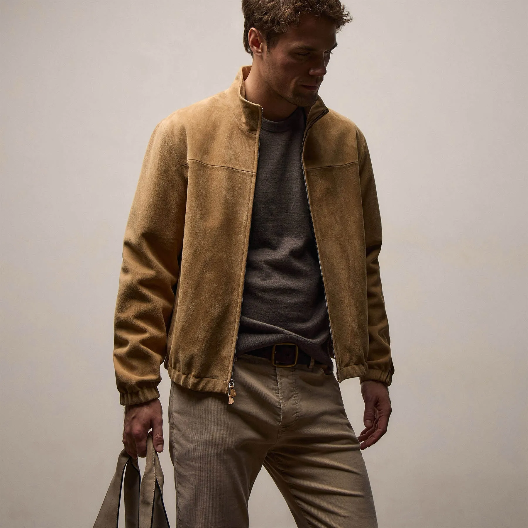Ultrafine Cashmere Crew - Dusty Brown sold by James Perse product image thumbnail 3