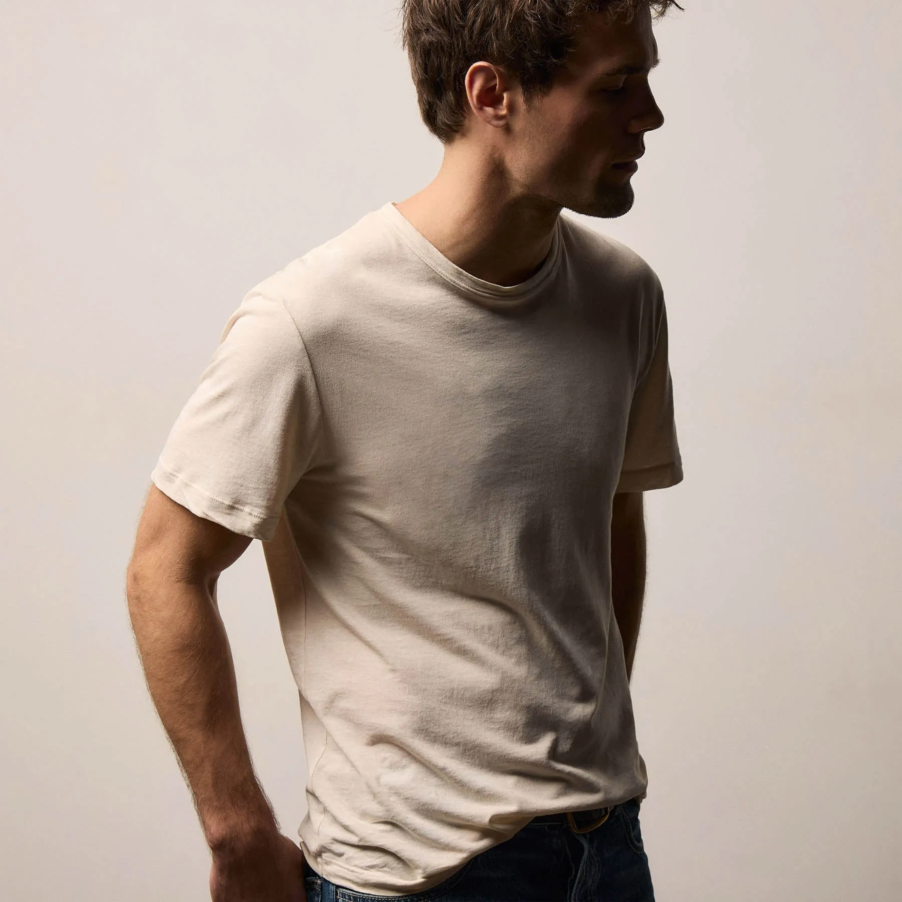 Clear Jersey Crew - Latte Pigment sold by James Perse product image thumbnail 4