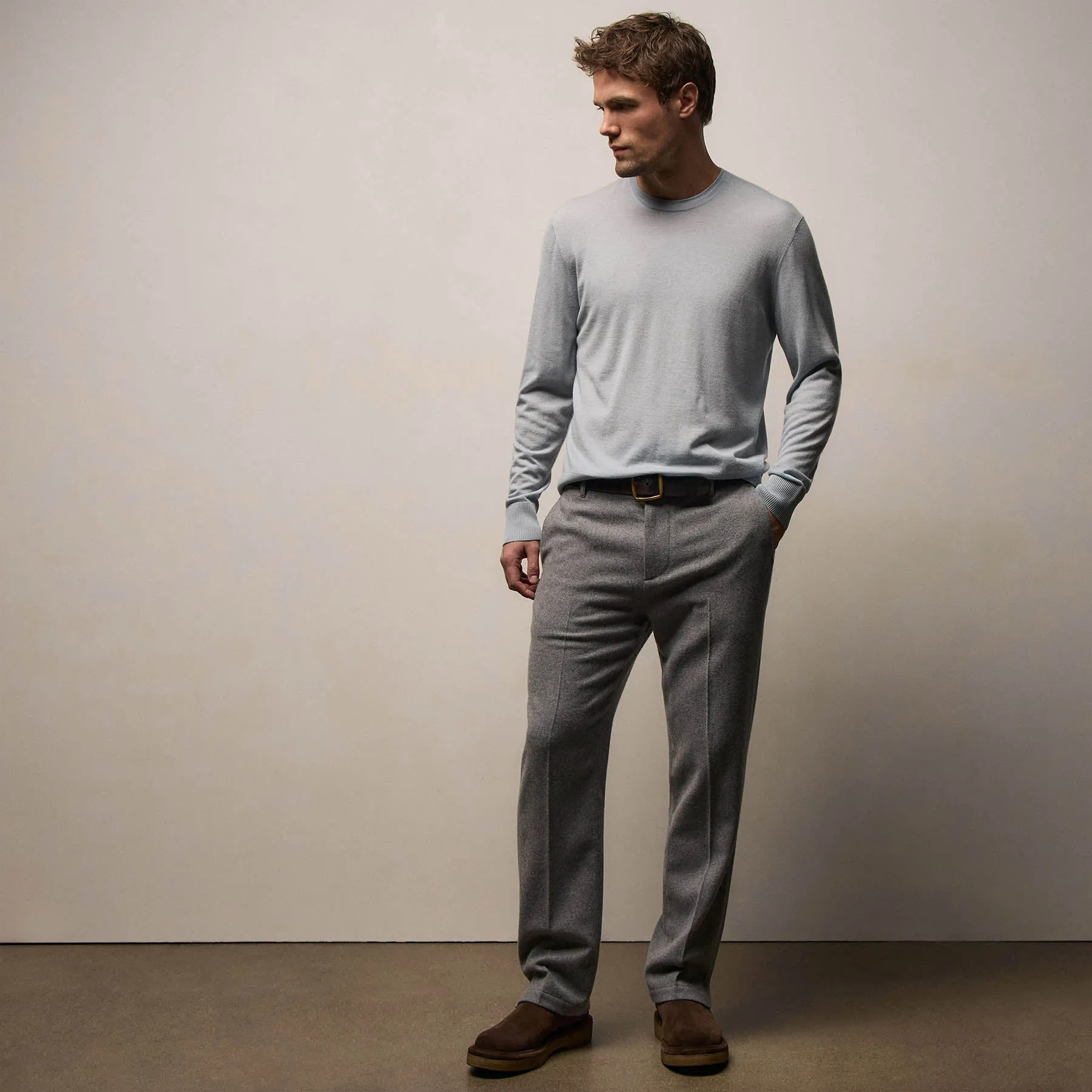 Ultrafine Cashmere Crew - Grey Glacier sold by James Perse product image thumbnail 4