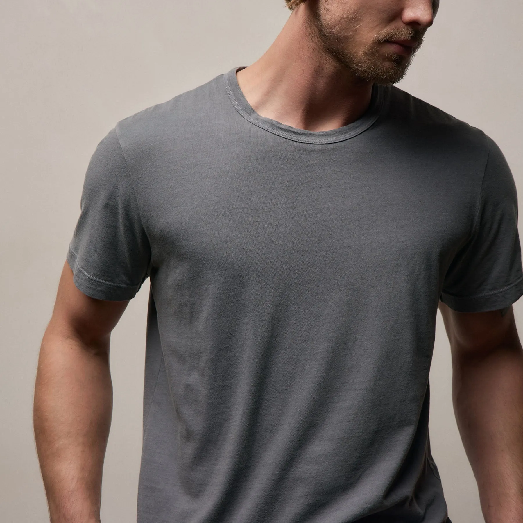 Short Sleeve Crew Neck - Cavalry Pigment sold by James Perse product image thumbnail 3