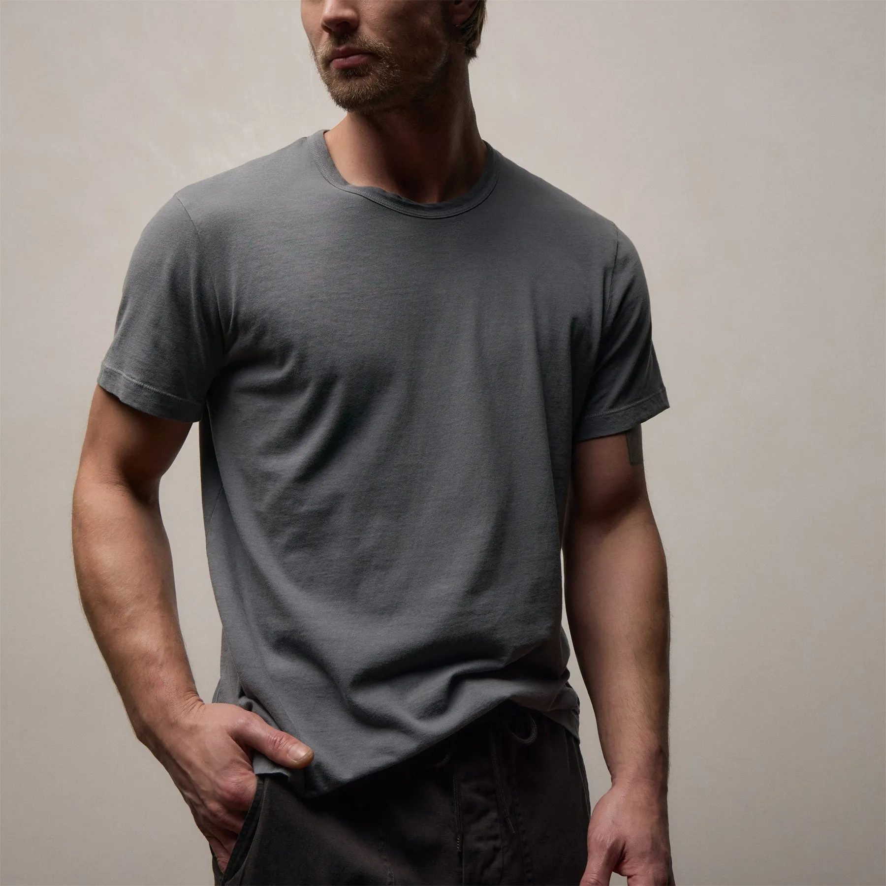 Short Sleeve Crew Neck - Cavalry Pigment sold by James Perse