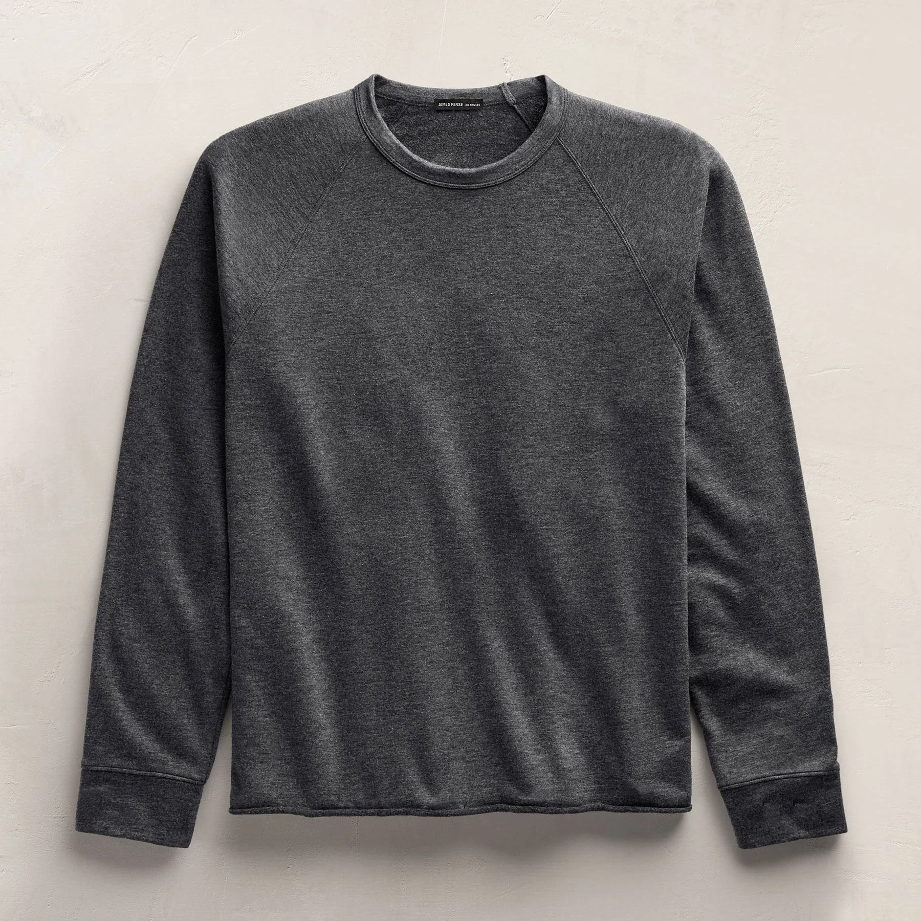 Fine French Terry Sweatshirt - Heather Charcoal sold by James Perse product image thumbnail 2