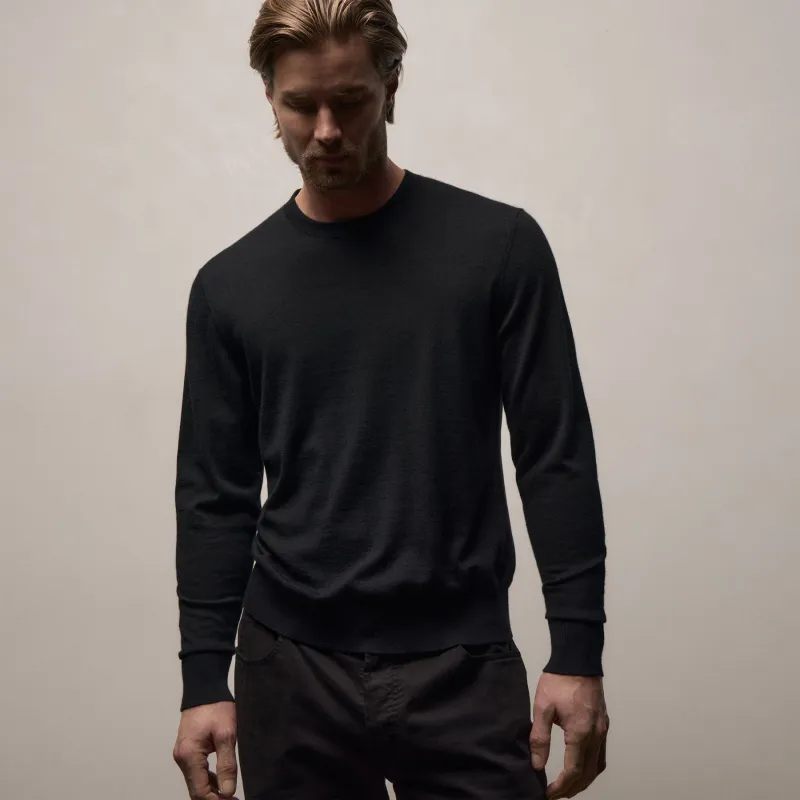 Ultrafine Cashmere Crew - Black sold by James Perse
