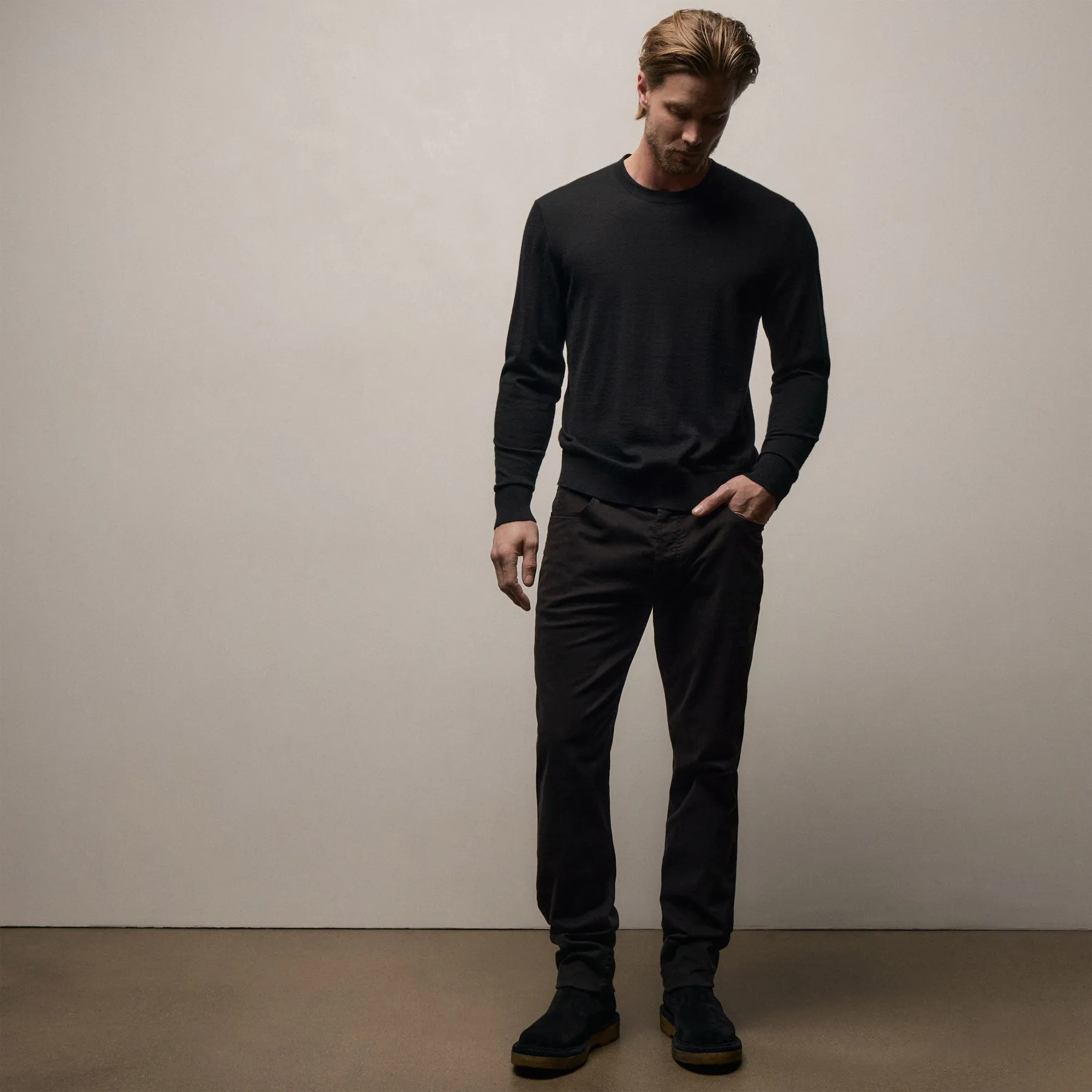 Ultrafine Cashmere Crew - Black sold by James Perse product image thumbnail 4