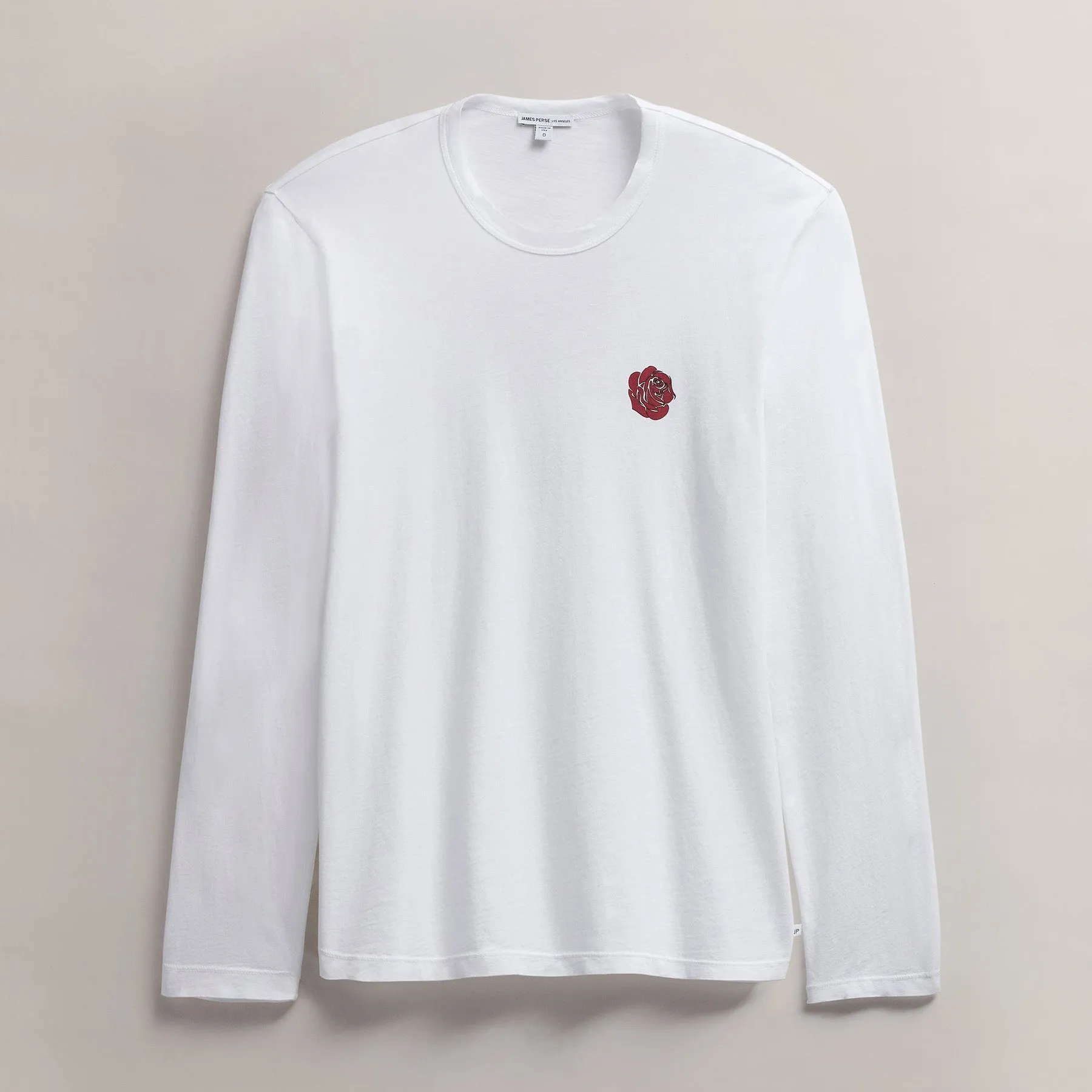 Men's Grateful Dead Rose Long Sleeve Crew - White/Red sold by James Perse product image thumbnail 2