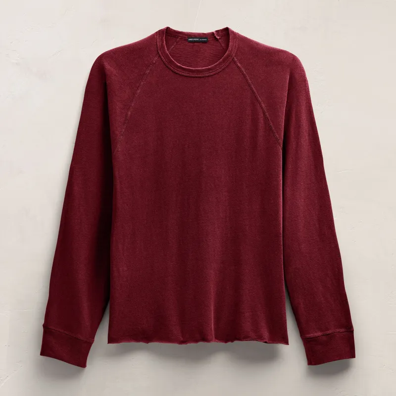 Slub Jersey Long Sleeve Raglan Crew - Heat sold by James Perse