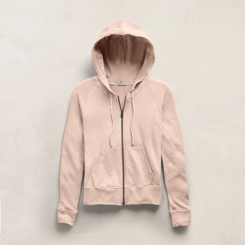 Vintage French Terry Zip Up Hoodie - Zephyr Pigment sold by James Perse