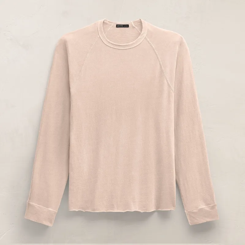 Slub Jersey Long Sleeve Raglan Crew - Zephyr Pigment sold by James Perse