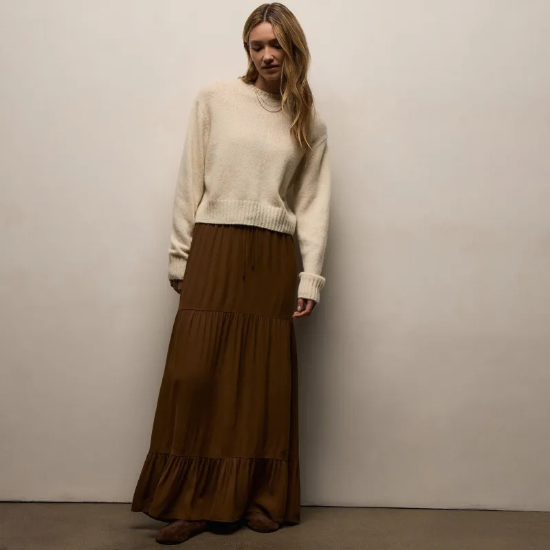 Soft Matte Long Skirt - Gingerbread sold by James Perse
