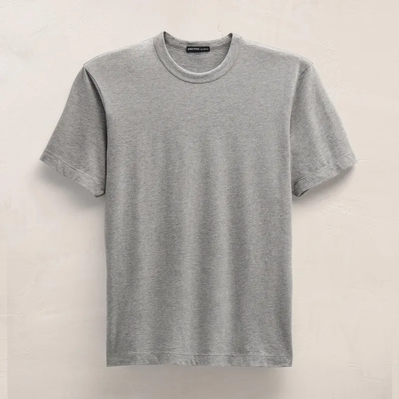 Brushed Lotus Crew - Heather Grey sold by James Perse