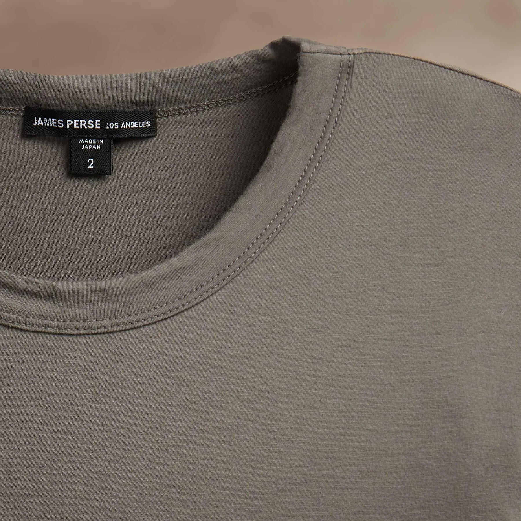 Luxe Lotus Jersey Long Sleeve - Granite sold by James Perse product image thumbnail 2