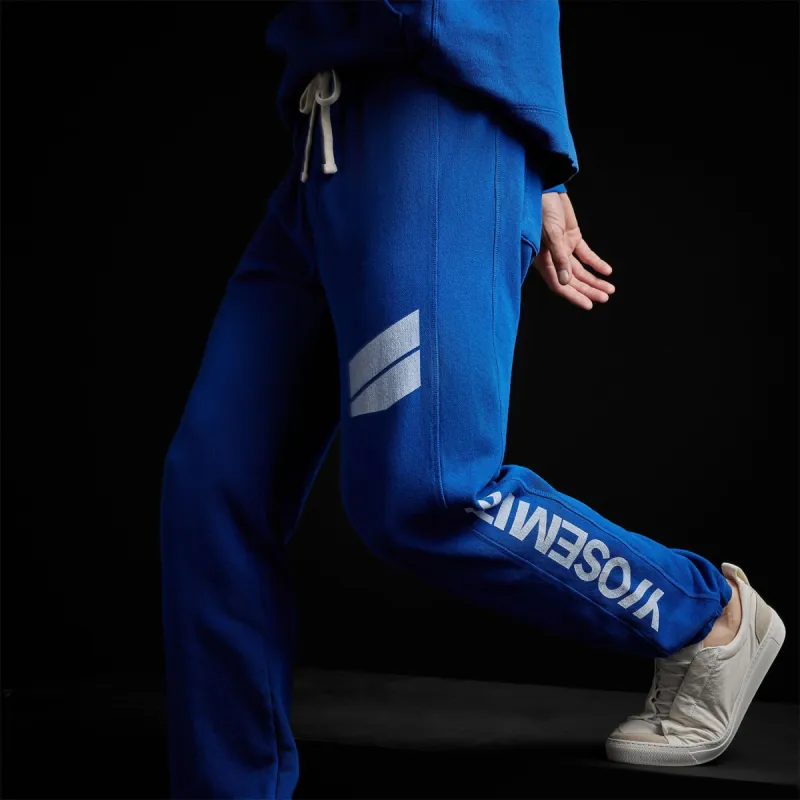 Y/OSEMITE French Terry Sweatpant - Royal Blue/White sold by James Perse