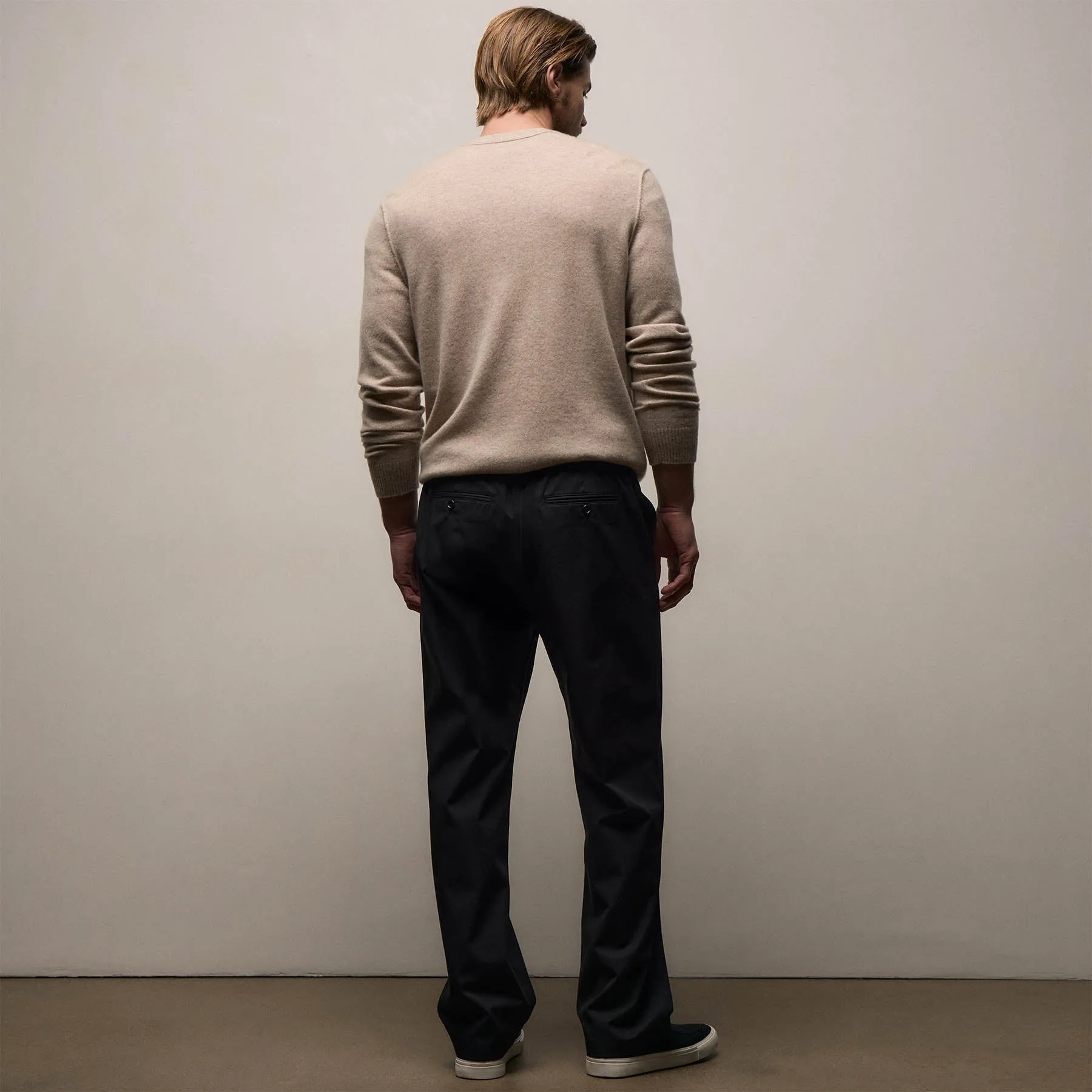 Elevated Cotton Twill Drawstring Trouser - Black sold by James Perse product image thumbnail 5