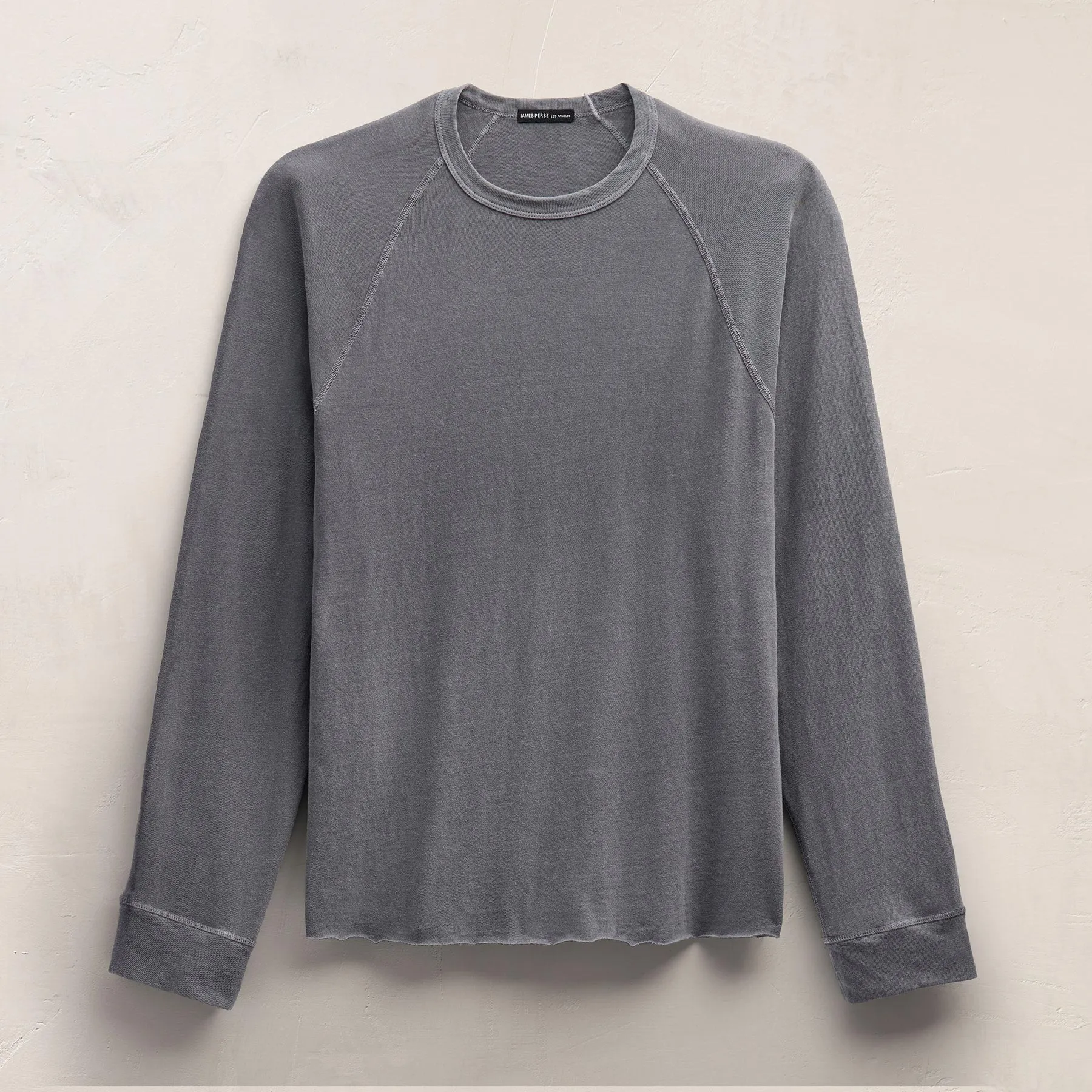 Slub Jersey Long Sleeve Raglan Crew - Cavalry Pigment sold by James Perse product image thumbnail 2