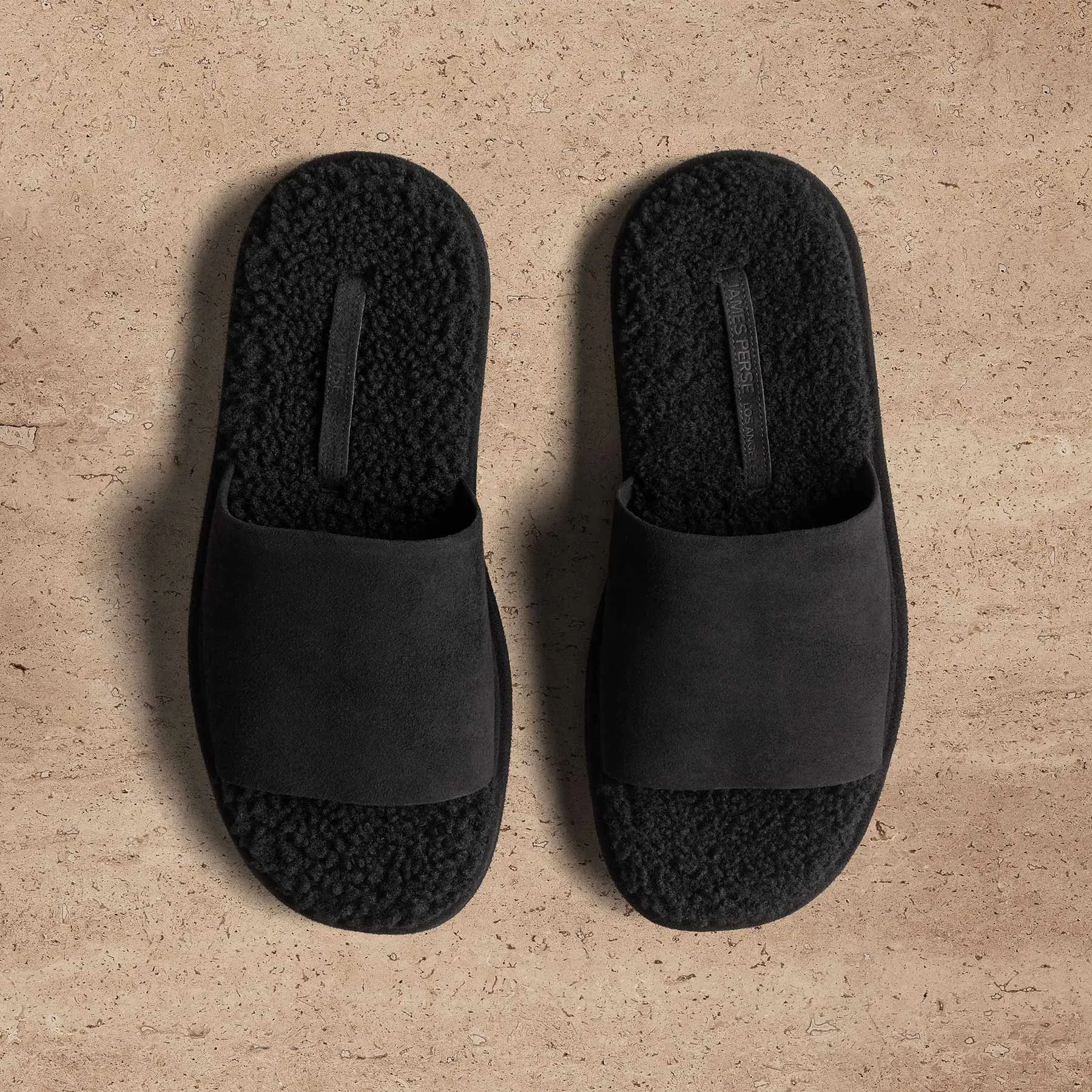Women's Shearling Suede Slide - Black/Black sold by James Perse product image thumbnail 2