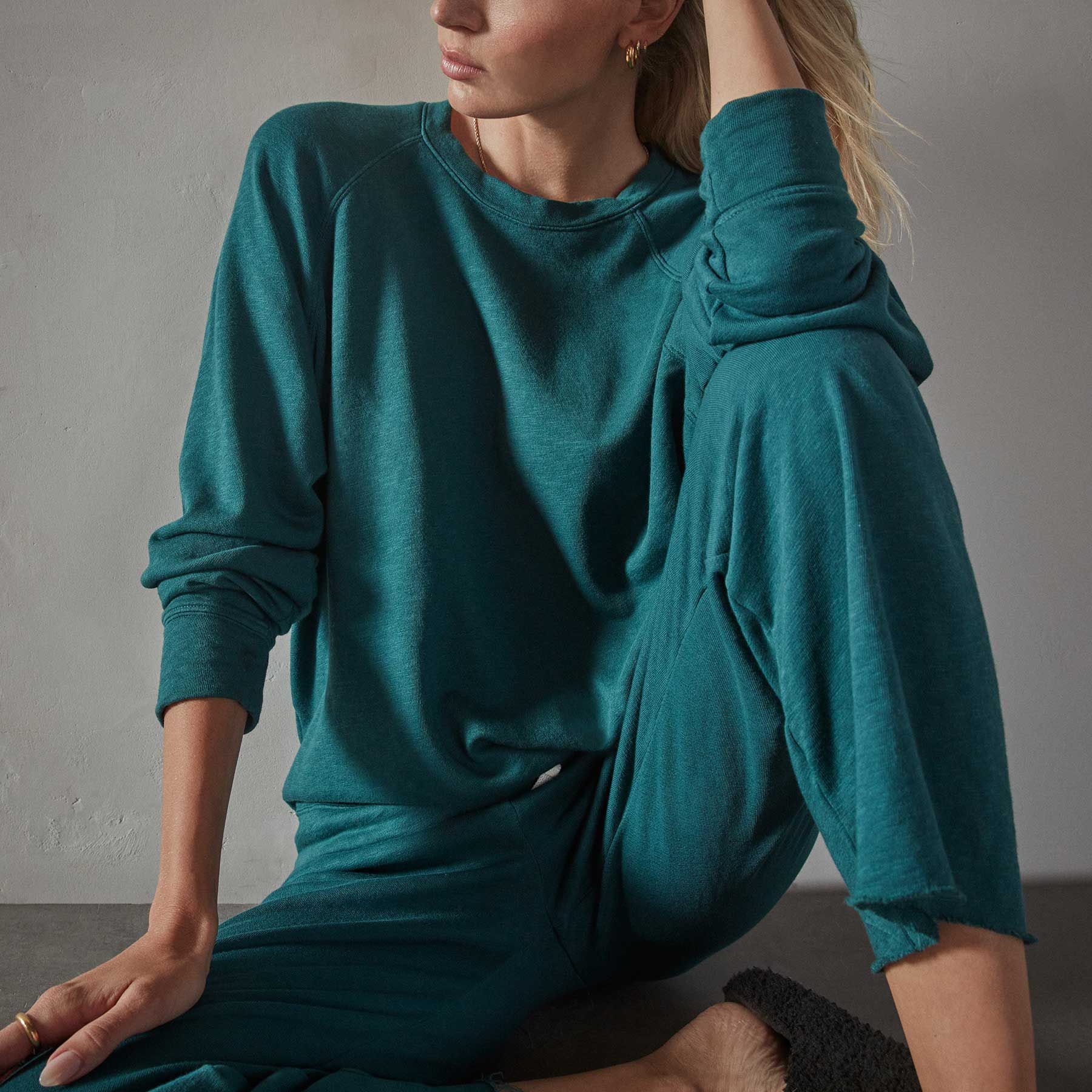 Vintage French Terry Relaxed Sweatshirt - Jewel sold by James Perse product image thumbnail 4