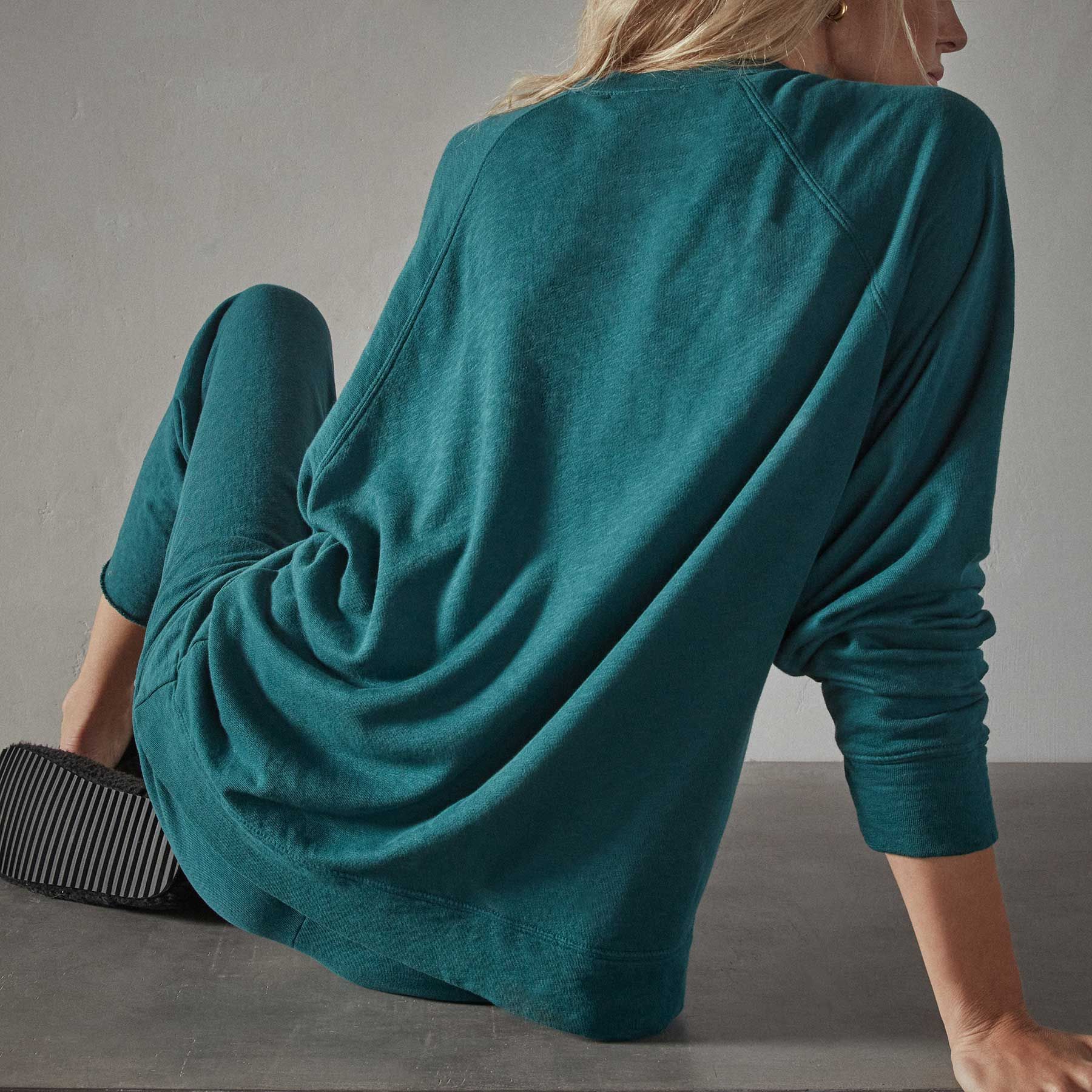 Vintage French Terry Relaxed Sweatshirt - Jewel sold by James Perse product image thumbnail 5