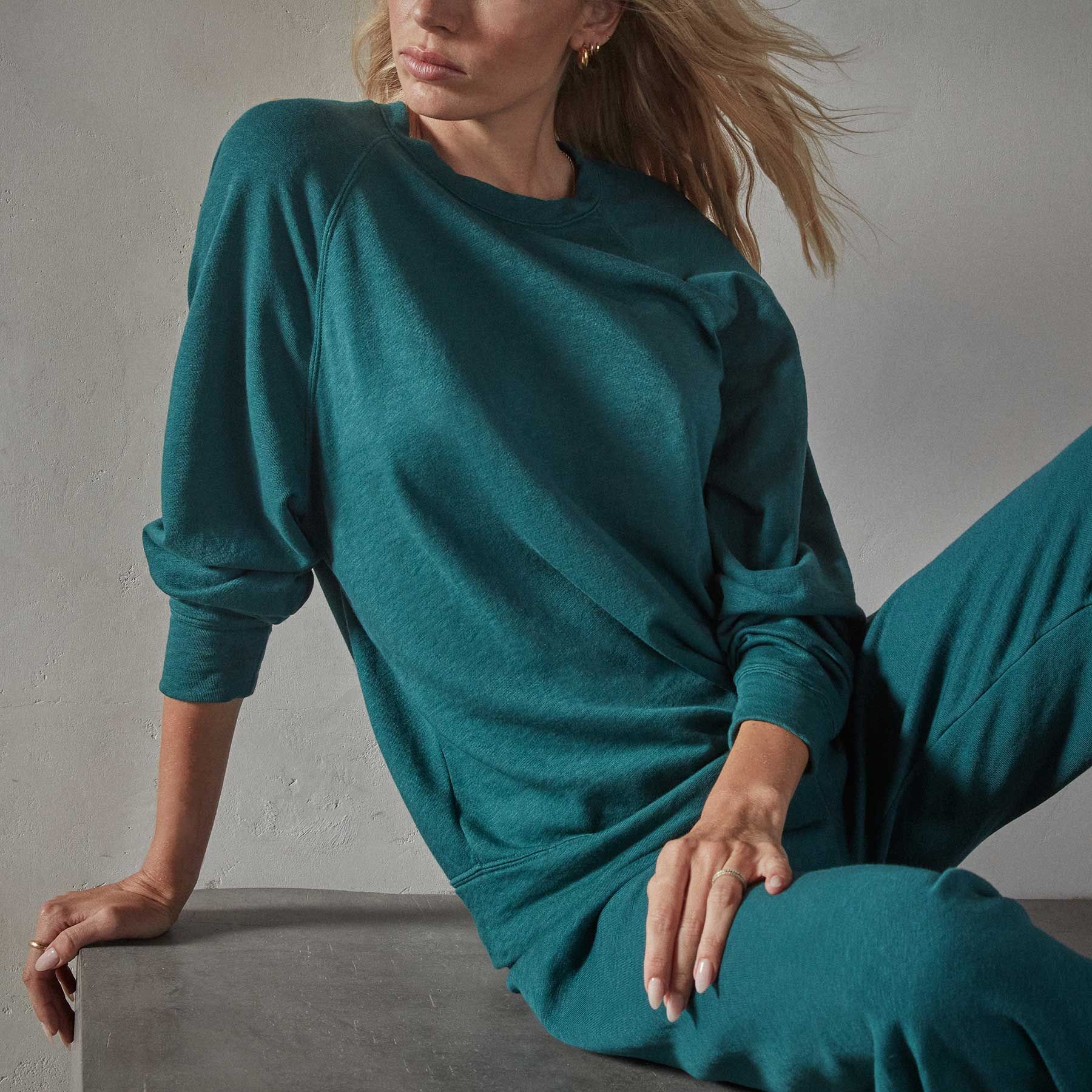 Vintage French Terry Relaxed Sweatshirt - Jewel sold by James Perse product image thumbnail 3