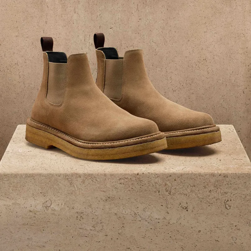 Men's Suede Chelsea Boot - String sold by James Perse