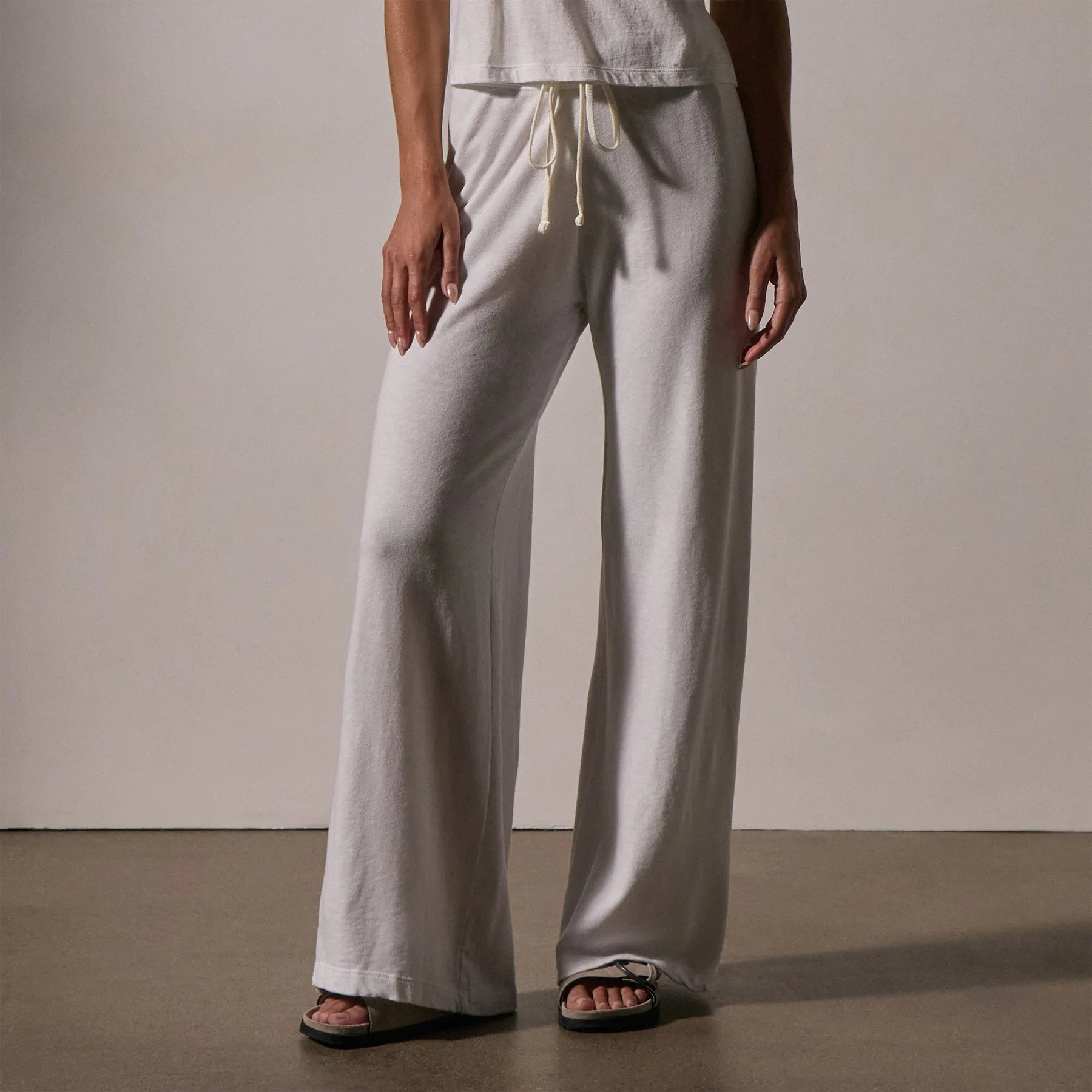 Vintage French Terry Wide Leg Sweatpant - White sold by James Perse product image thumbnail 2