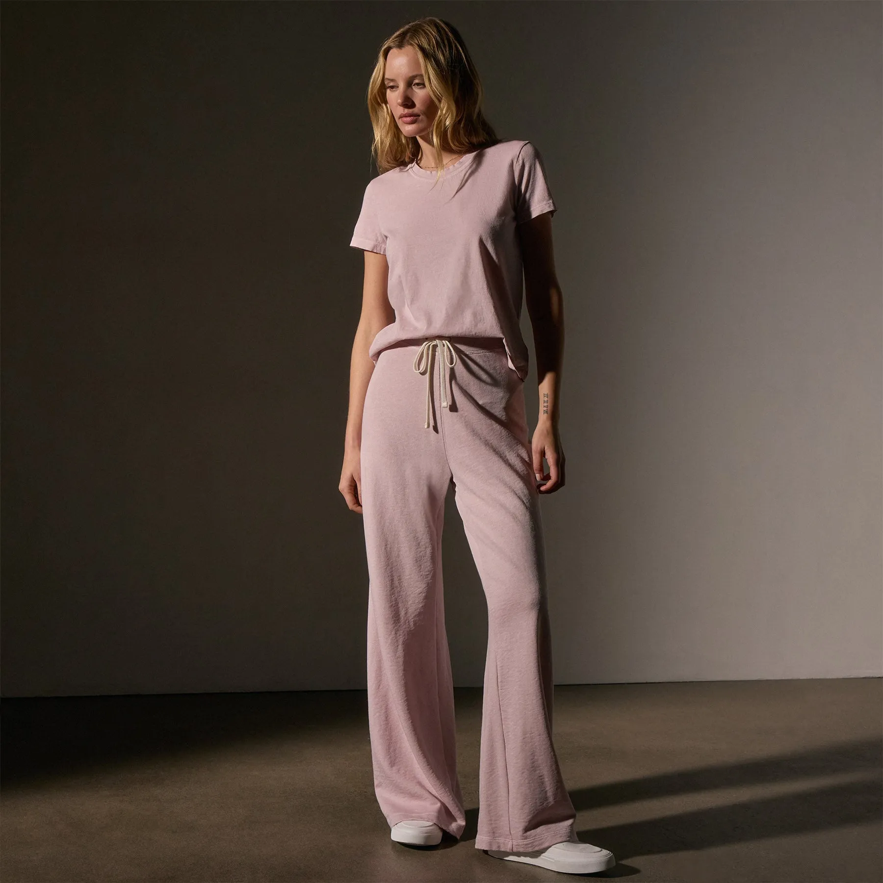 Vintage French Terry Wide Leg Sweatpant - Degas Pigment sold by James Perse