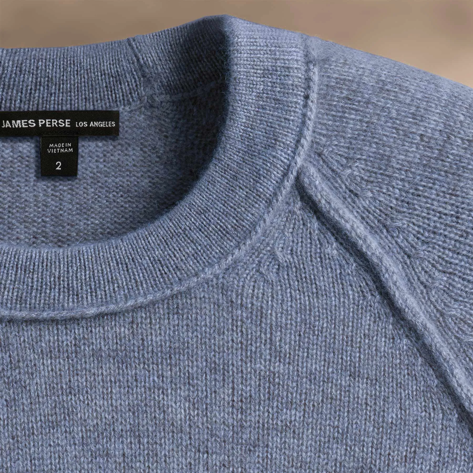 Recycled Cashmere Crew Sweater - Faded Indigo sold by James Perse product image thumbnail 3