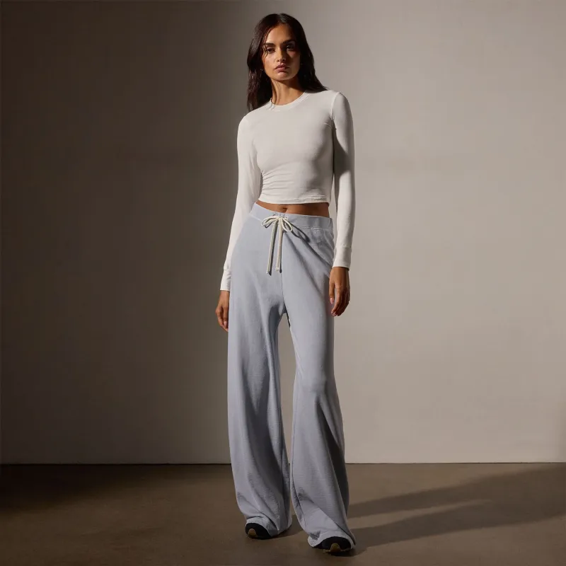 Vintage French Terry Wide Leg Sweatpant - Grey Glacier Pigment sold by James Perse