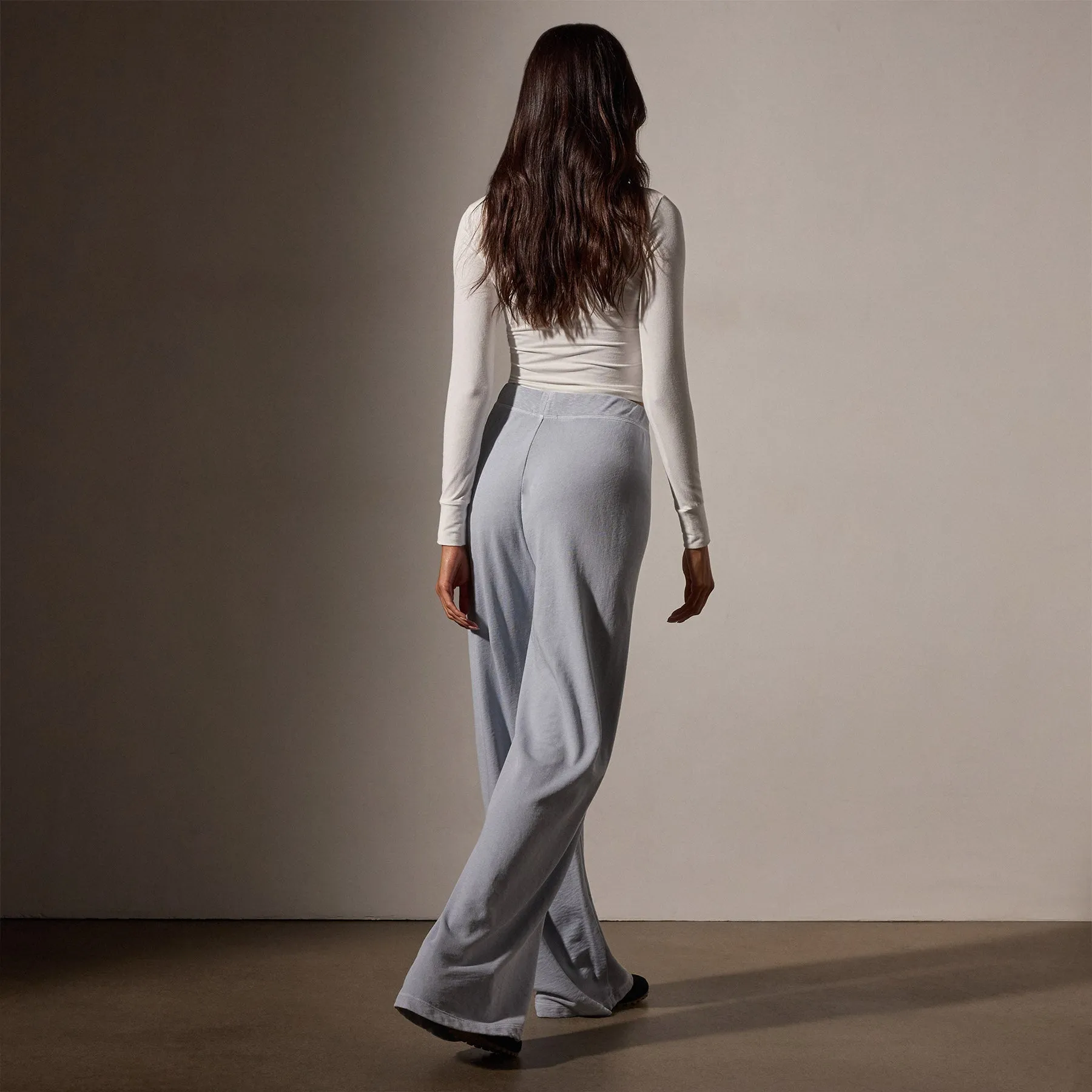 Vintage French Terry Wide Leg Sweatpant - Grey Glacier Pigment sold by James Perse product image thumbnail 4