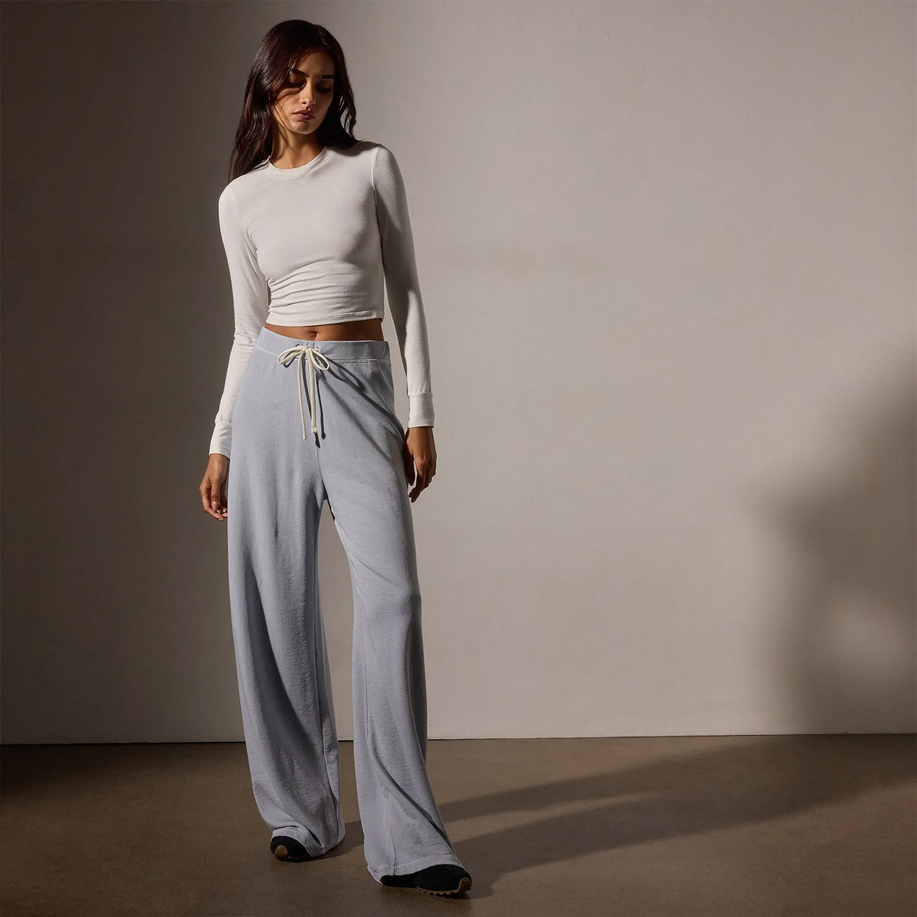 Vintage French Terry Wide Leg Sweatpant - Grey Glacier Pigment sold by James Perse product image thumbnail 3